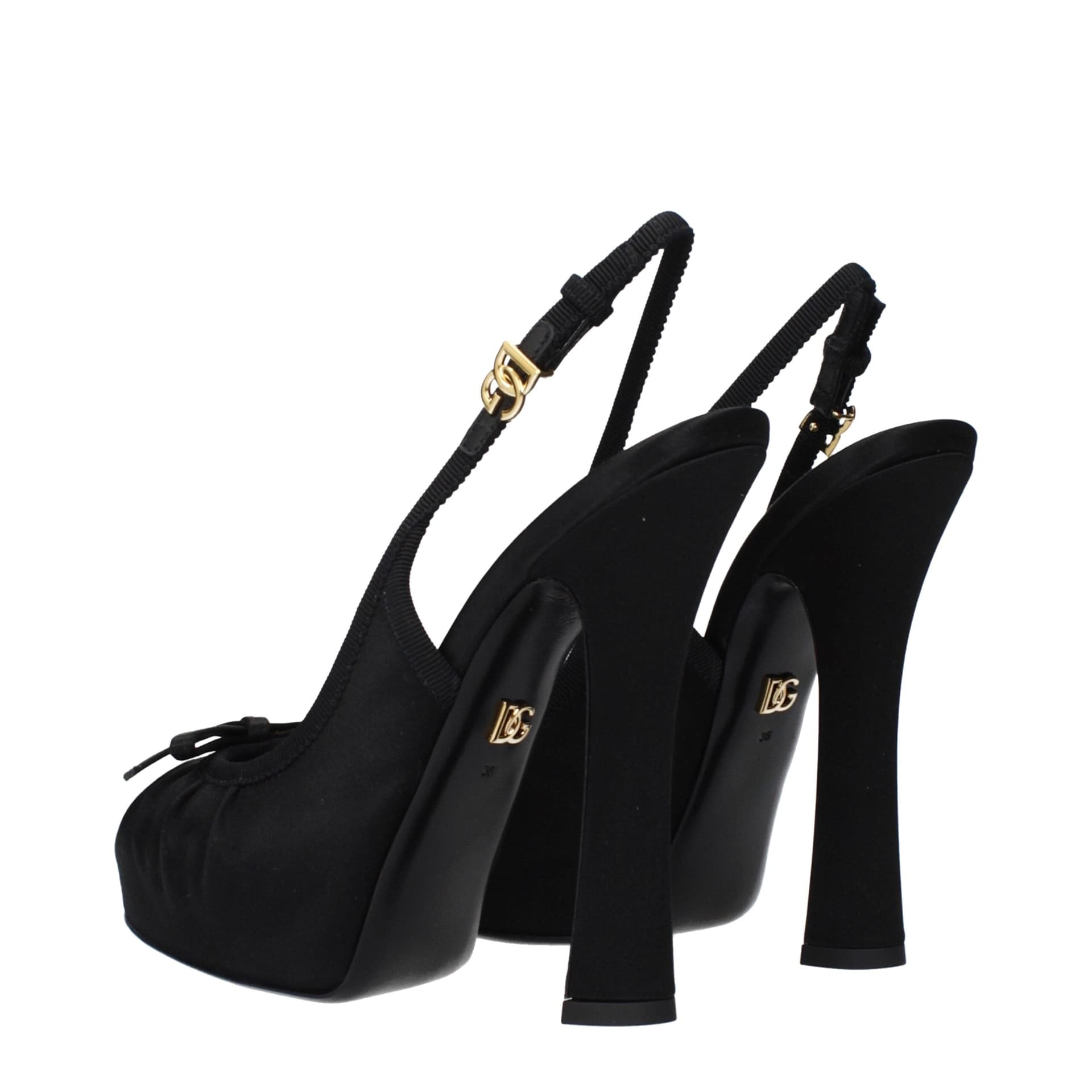 Dolce & Gabbana Black Satin High Heel Pumps - 4