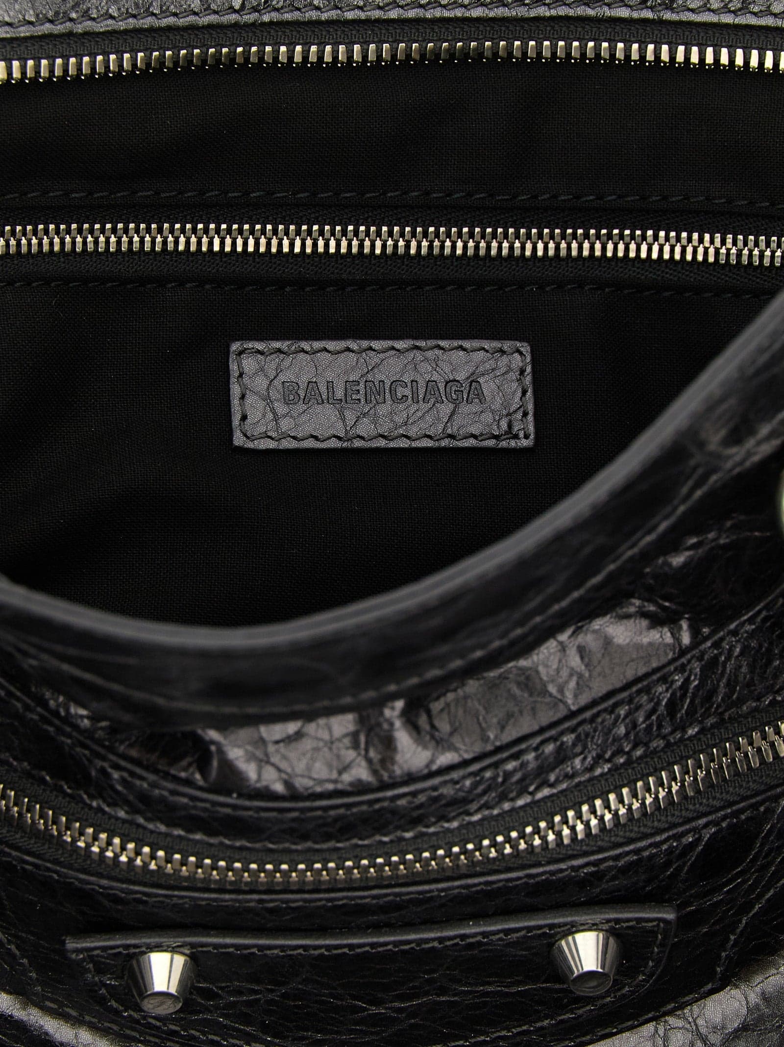 Balenciaga Silver Lamb Leather Handbag - 4