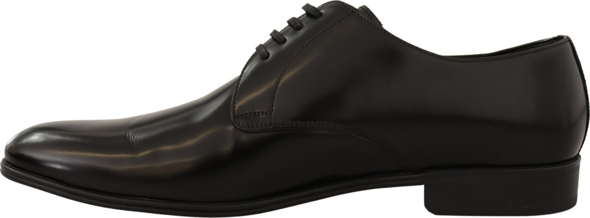 Dolce & Gabbana Black Leather Lace Up Men Dress Derby Shoes - 3