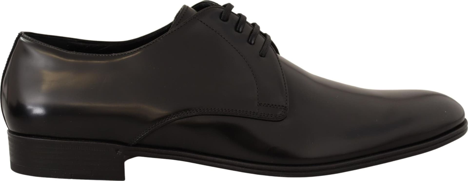 Dolce & Gabbana Black Leather Lace Up Men Dress Derby Shoes - 4