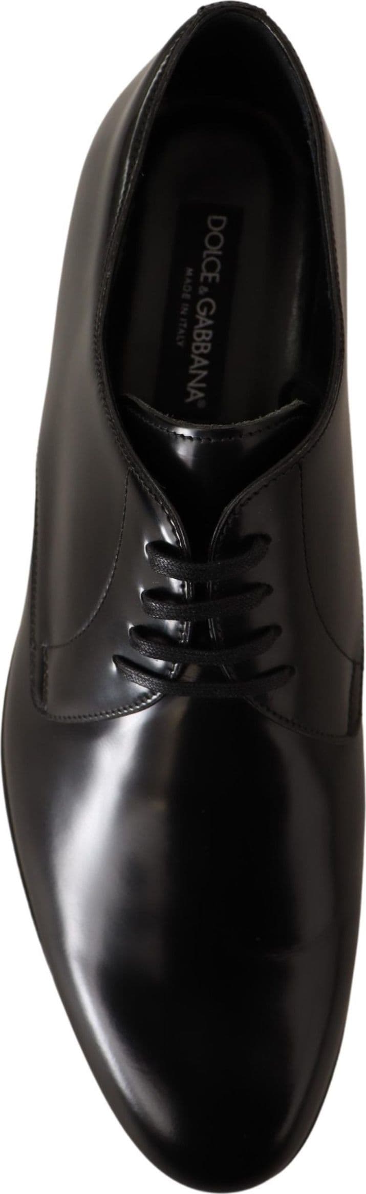 Dolce & Gabbana Black Leather Lace Up Men Dress Derby Shoes - 6
