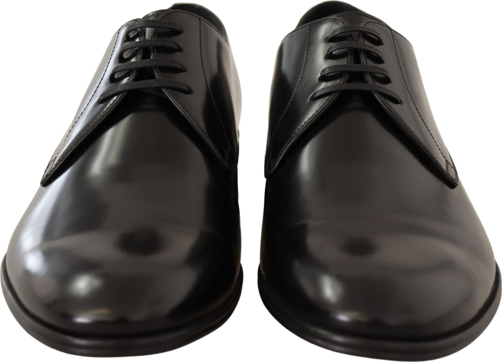 Dolce & Gabbana Black Leather Lace Up Men Dress Derby Shoes - 7