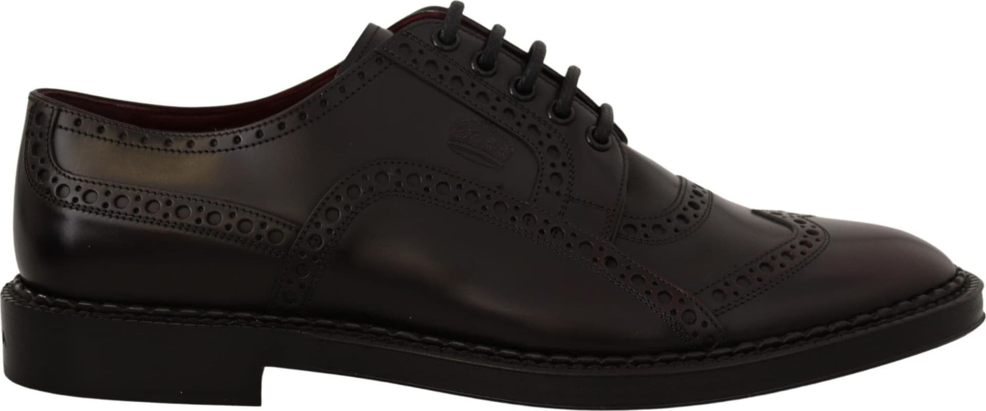 Dolce & Gabbana Purple Leather Oxford Wingtip Formal Shoes - 4