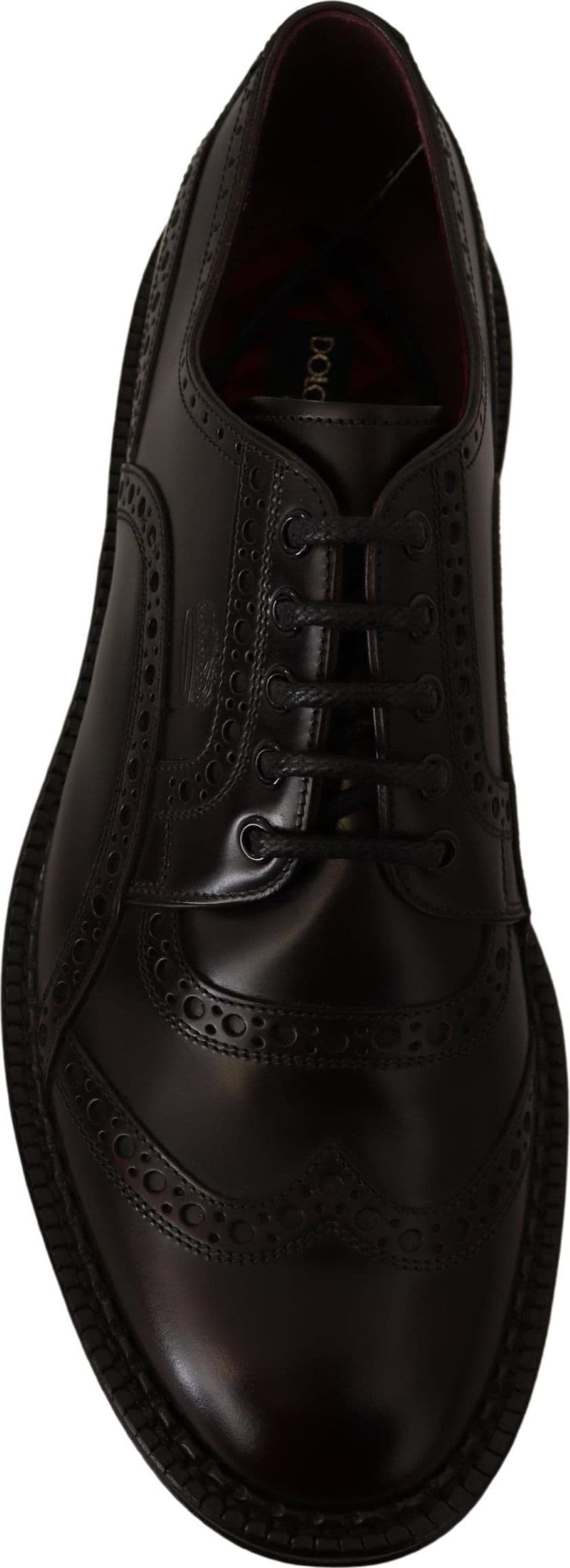 Dolce & Gabbana Purple Leather Oxford Wingtip Formal Shoes - 6