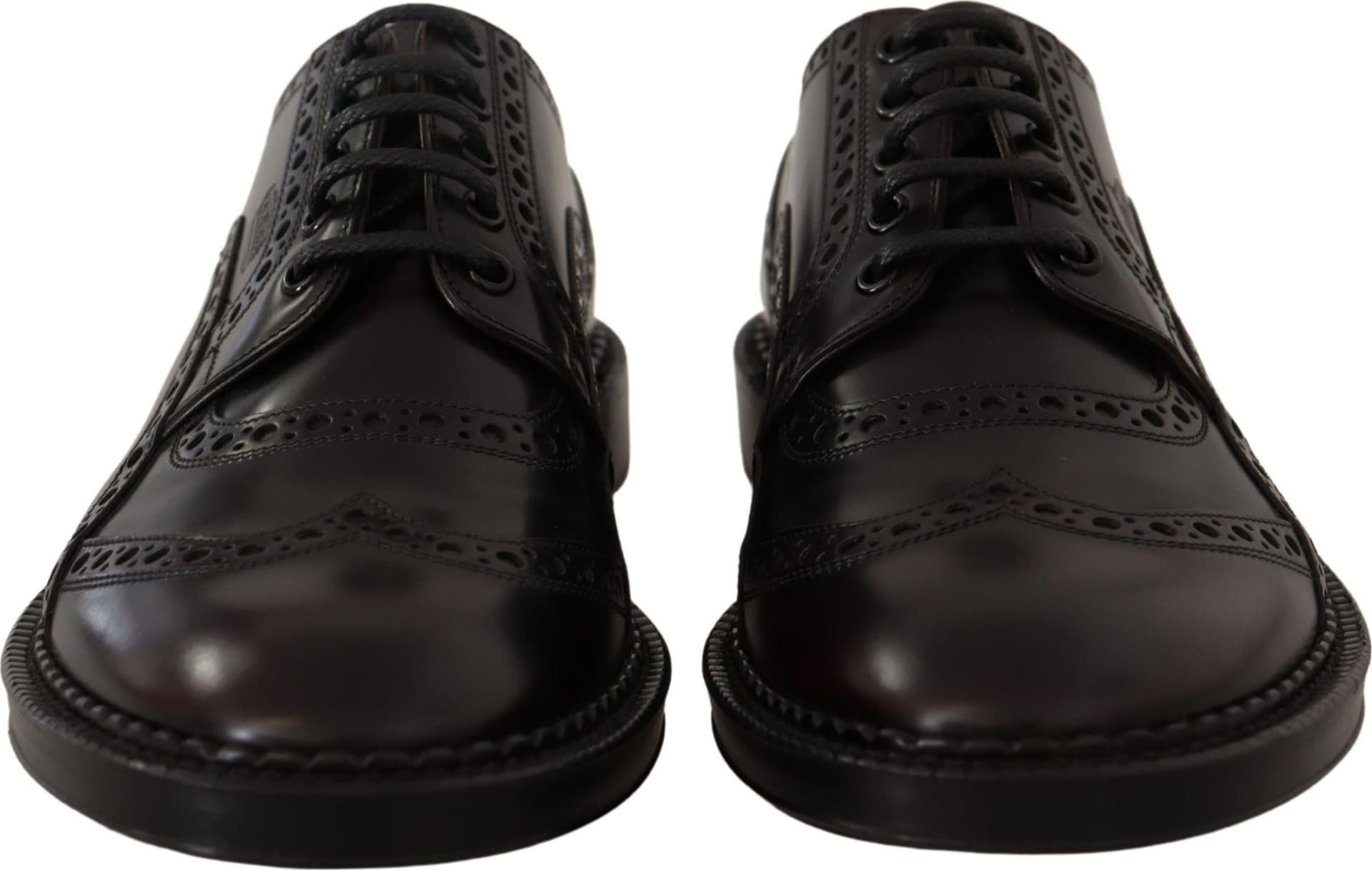 Dolce & Gabbana Purple Leather Oxford Wingtip Formal Shoes - 7