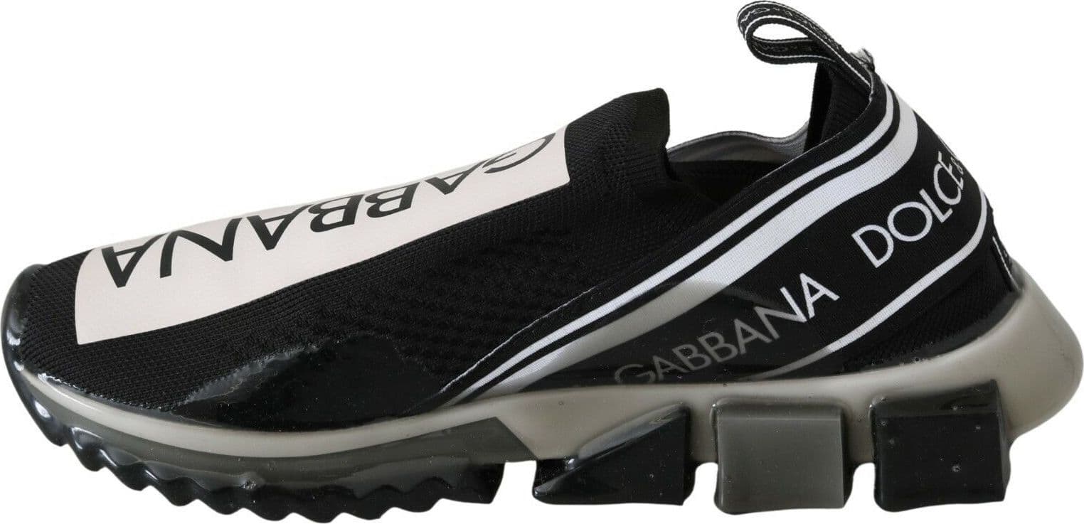 Dolce & Gabbana Black White SORRENTO Sport Stretch Sneakers - 3