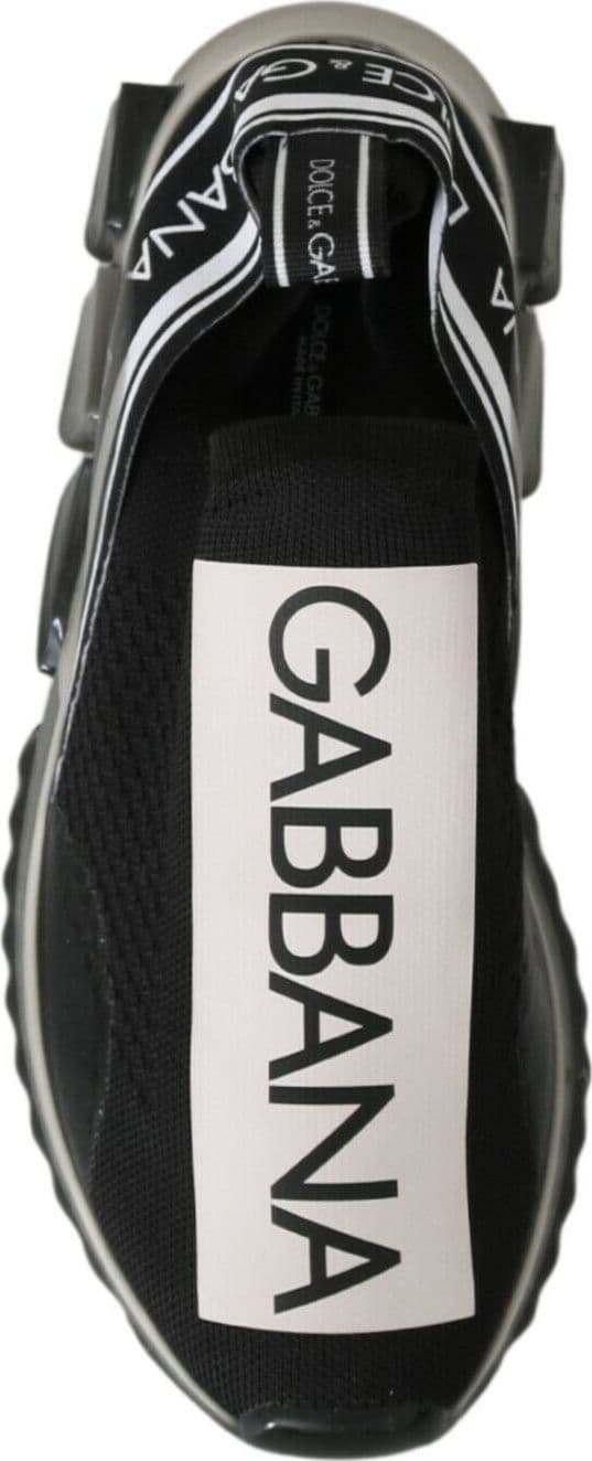 Dolce & Gabbana Black White SORRENTO Sport Stretch Sneakers - 5