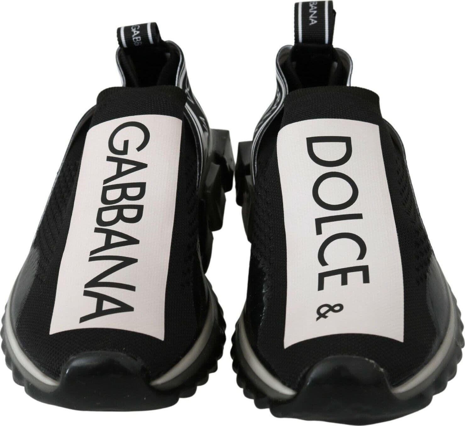 Dolce & Gabbana Black White SORRENTO Sport Stretch Sneakers - 6