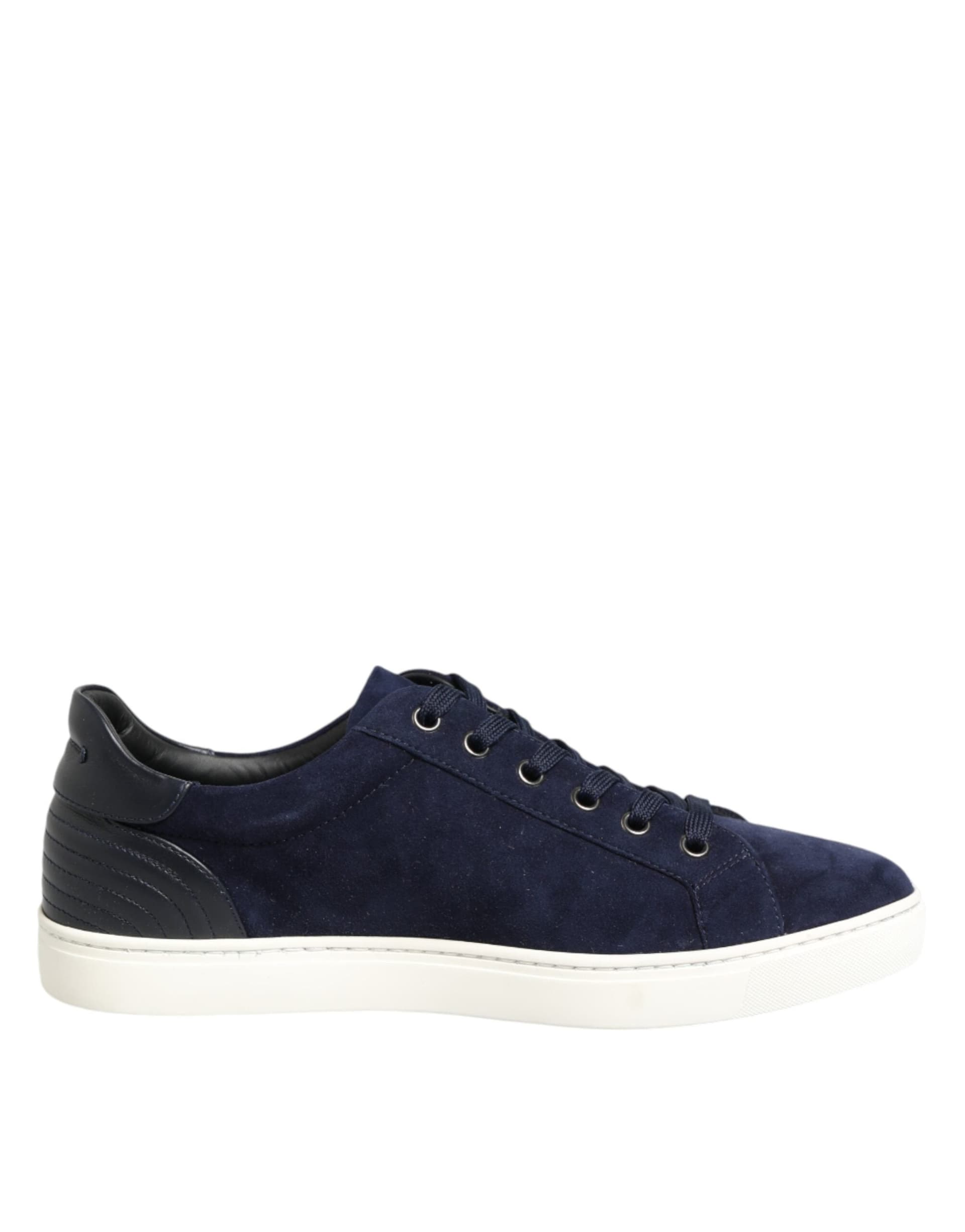 Dolce & Gabbana Blue Leather Suede Low Top Sneakers Shoes - 6
