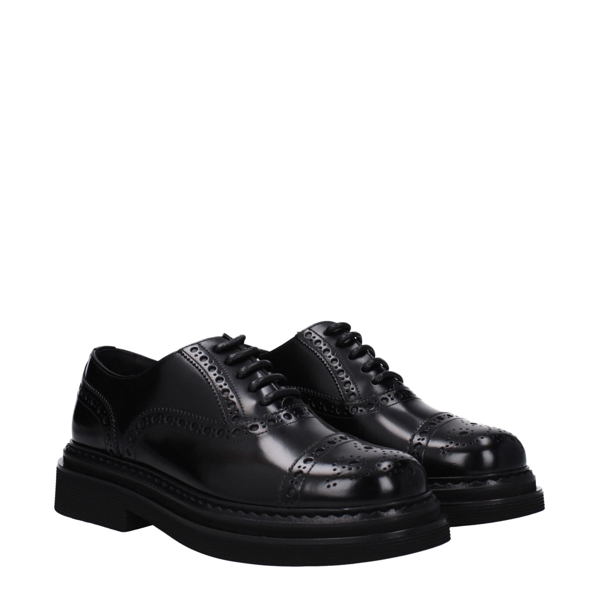 Dolce & Gabbana Black Leather Oxfords And Derbies - 2