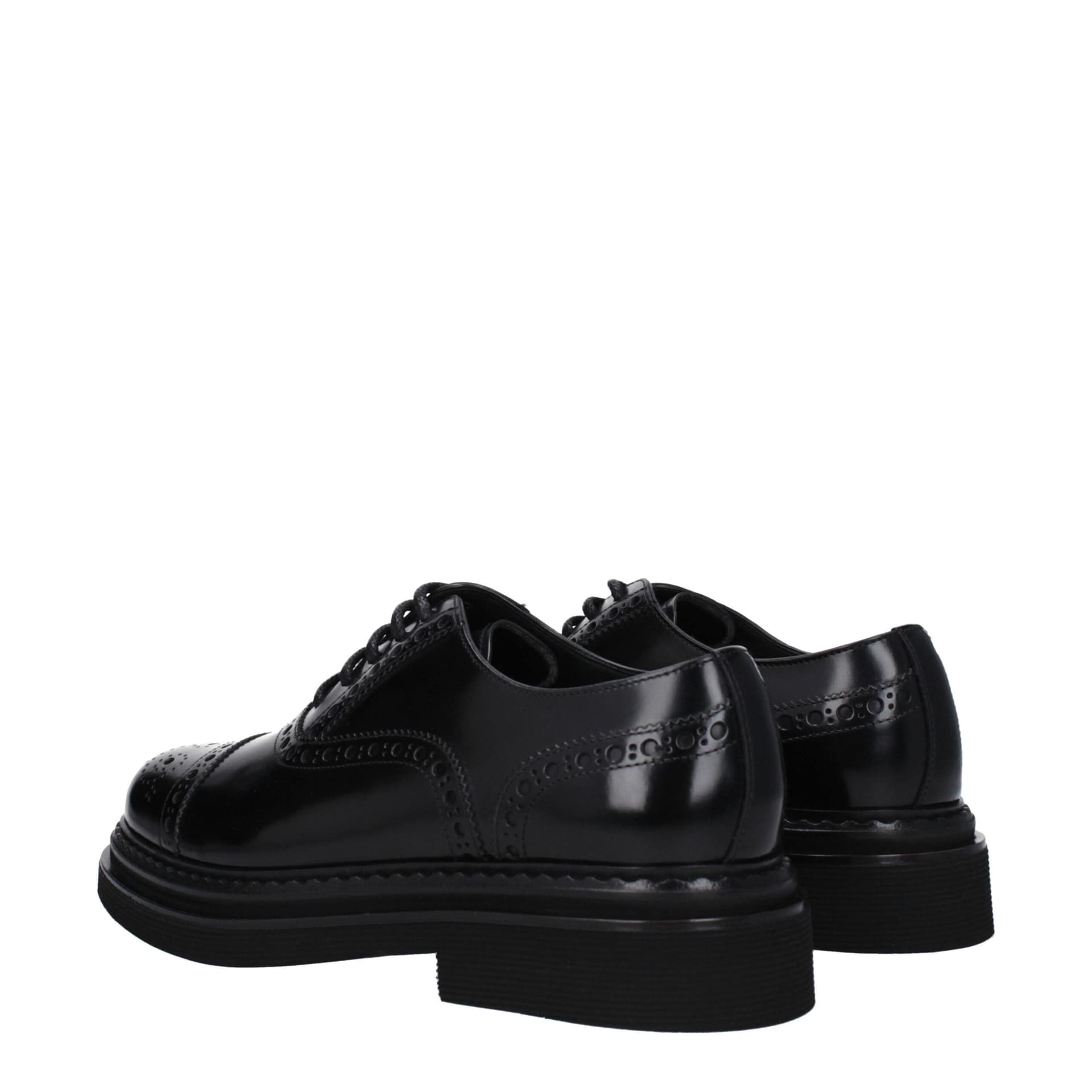 Dolce & Gabbana Black Leather Oxfords And Derbies - 4