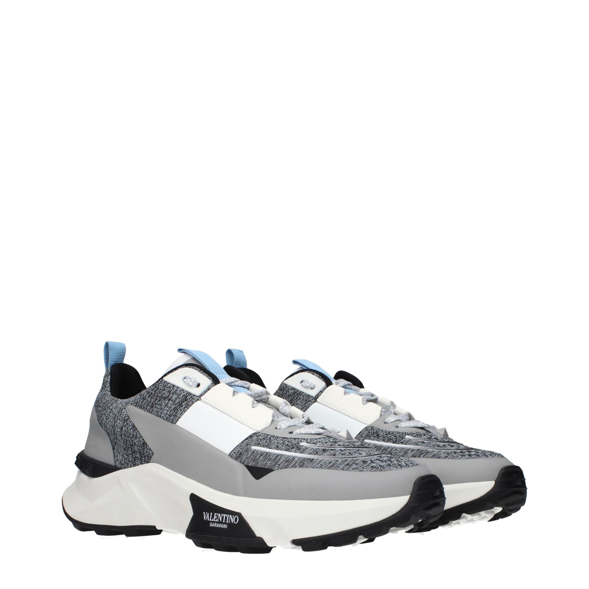 Valentino Garavani Gray Fabric Athletic Sneakers - 2