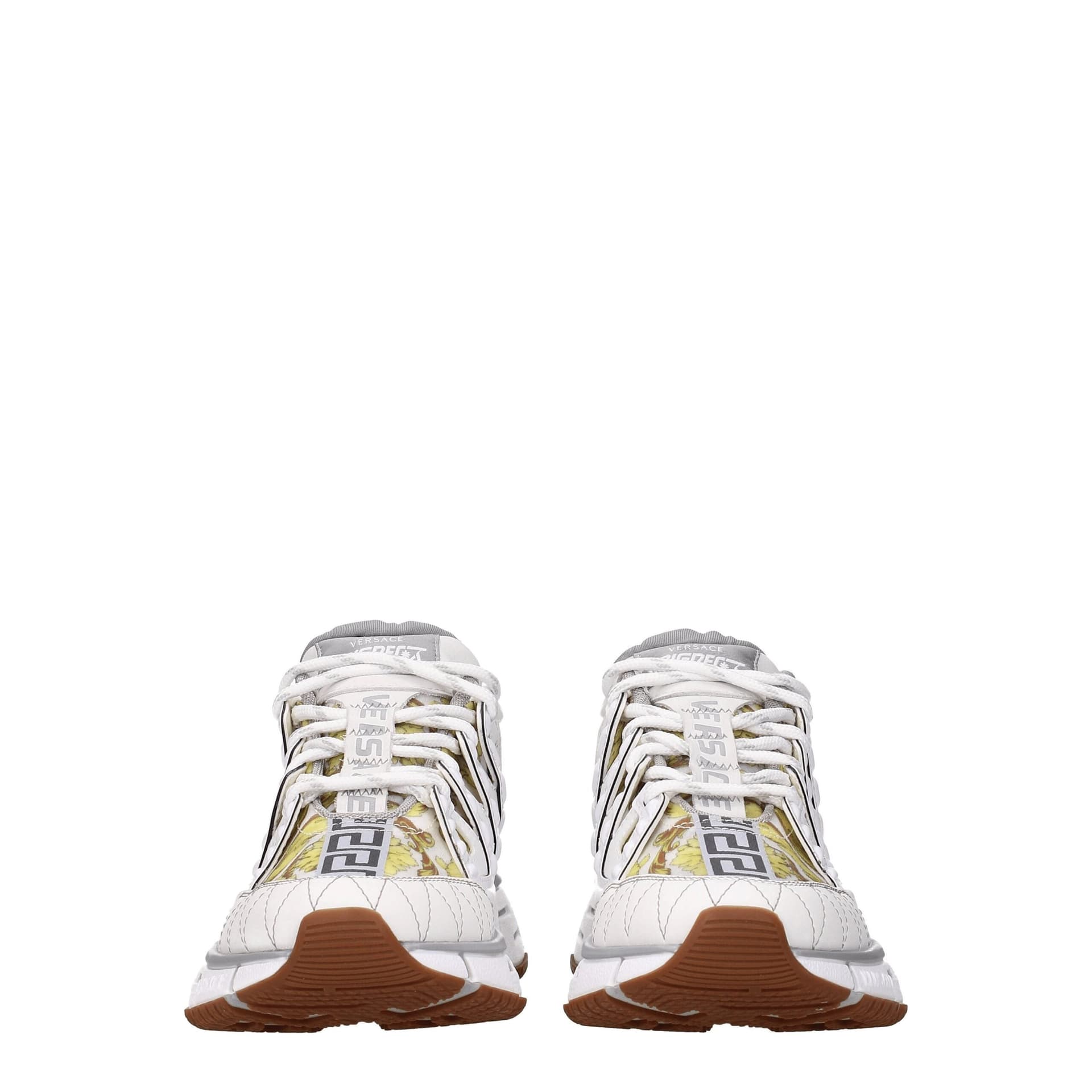 Versace White Leather Athletic Sneakers - 3