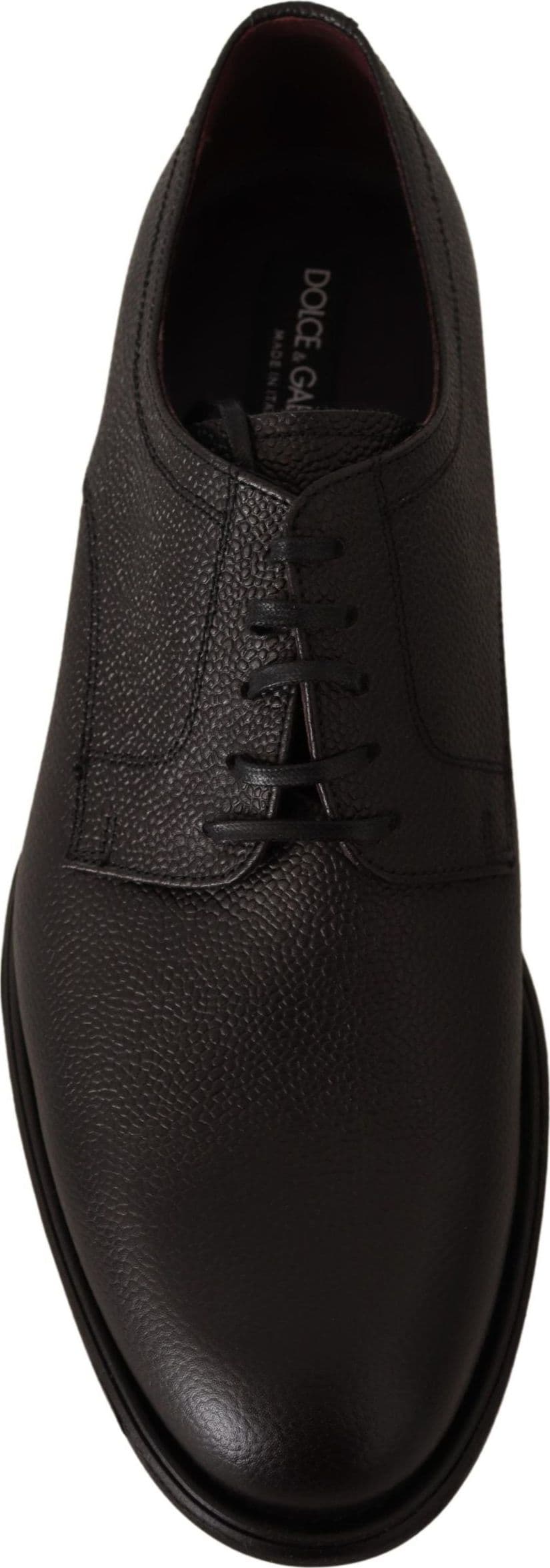 Dolce & Gabbana Black Leather Lace Up Mens Formal Derby Shoes - 3