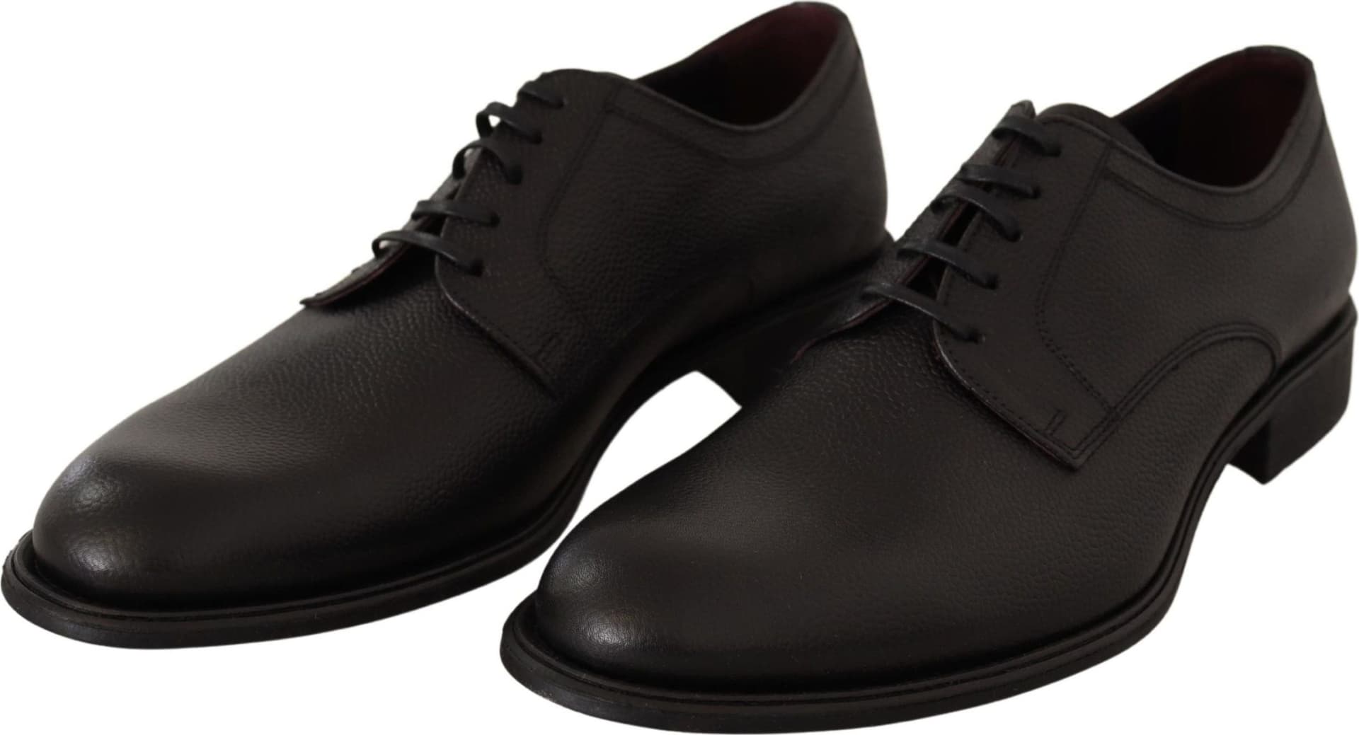 Dolce & Gabbana Black Leather Lace Up Mens Formal Derby Shoes - 4