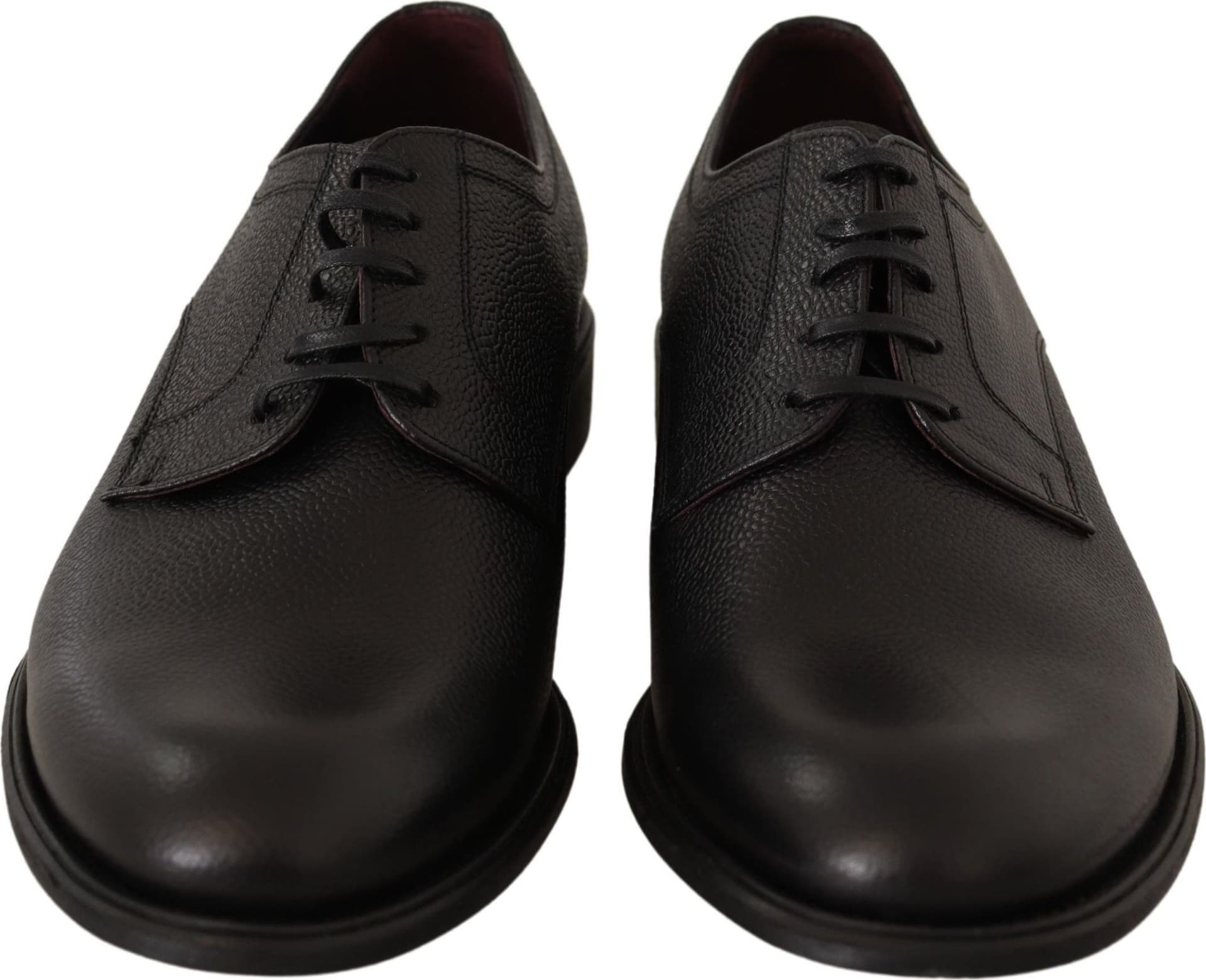 Dolce & Gabbana Black Leather Lace Up Mens Formal Derby Shoes - 5