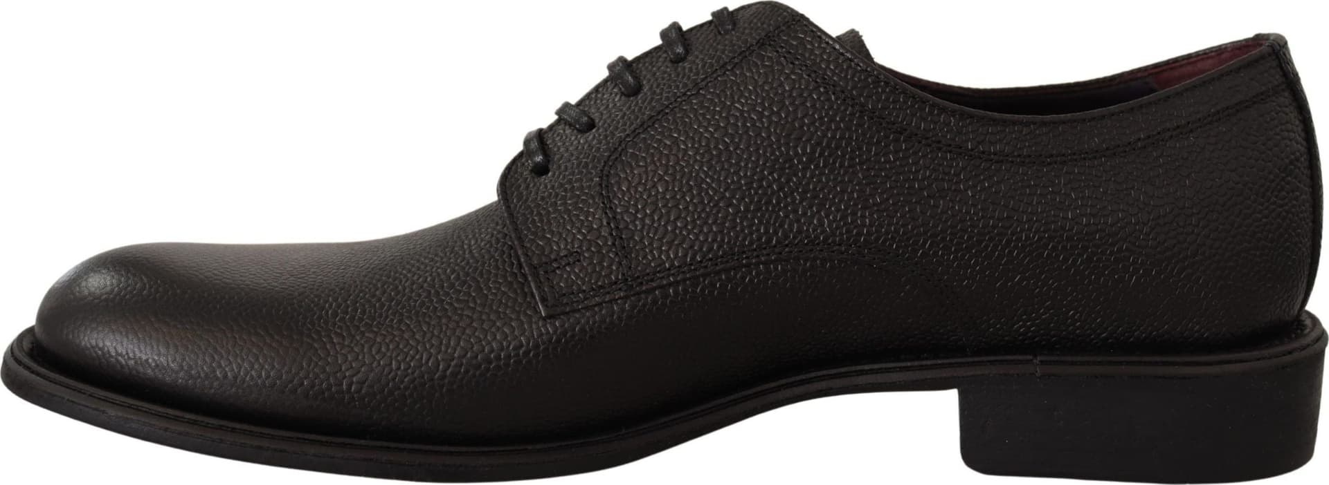 Dolce & Gabbana Black Leather Lace Up Mens Formal Derby Shoes - 6