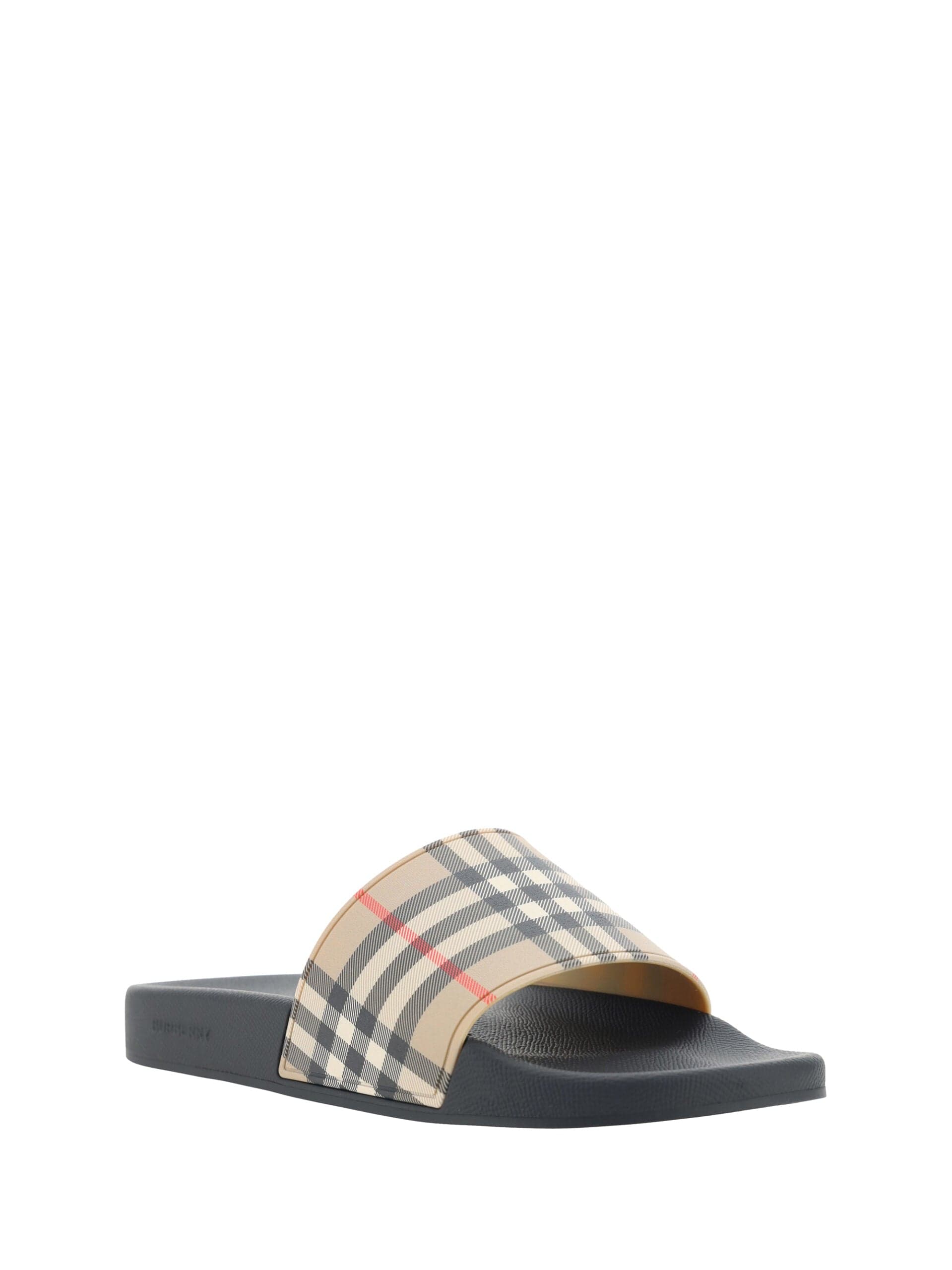 Burberry Brown Rubber Slides Sandals - 2