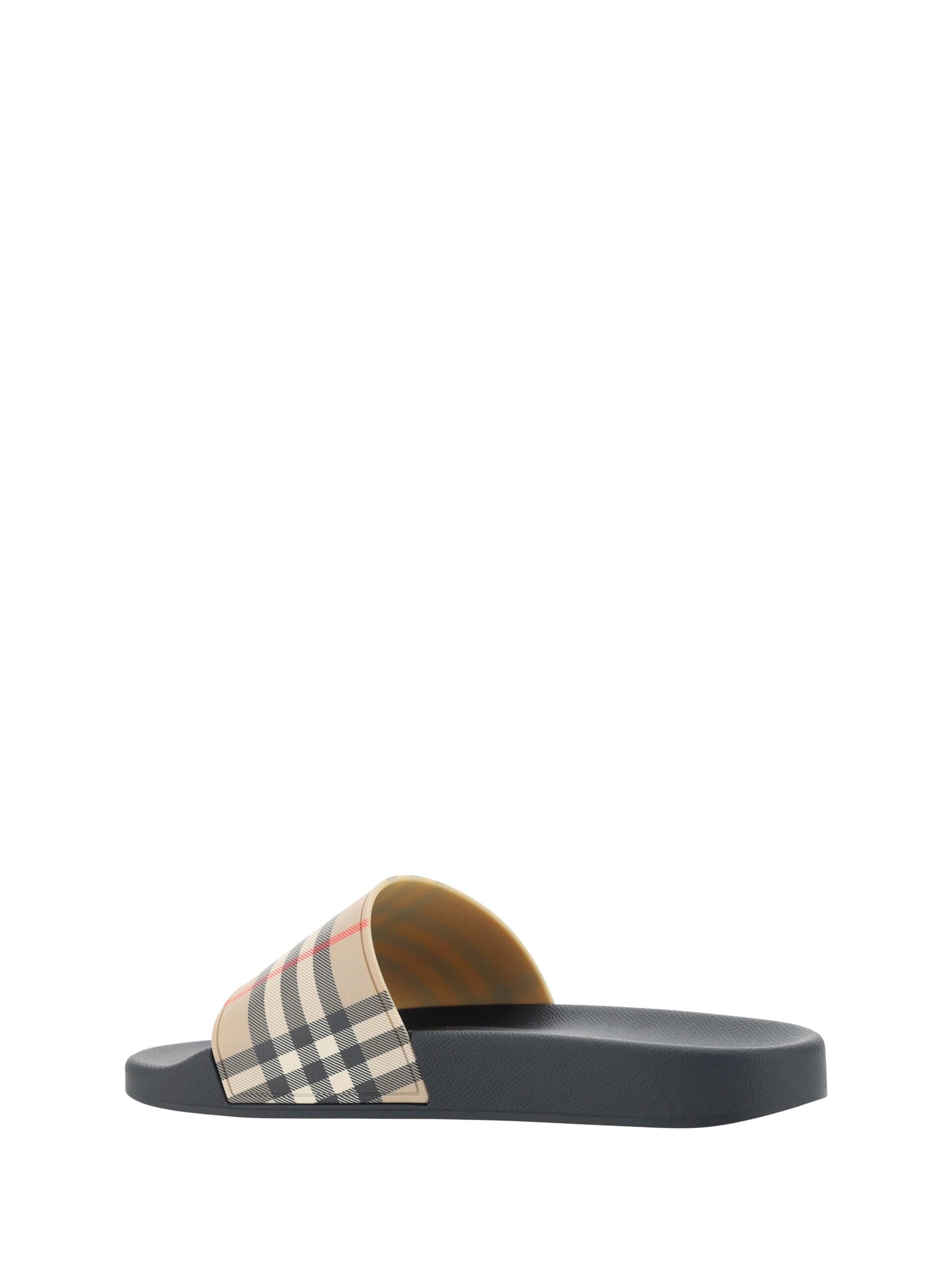 Burberry Brown Rubber Slides Sandals - 3