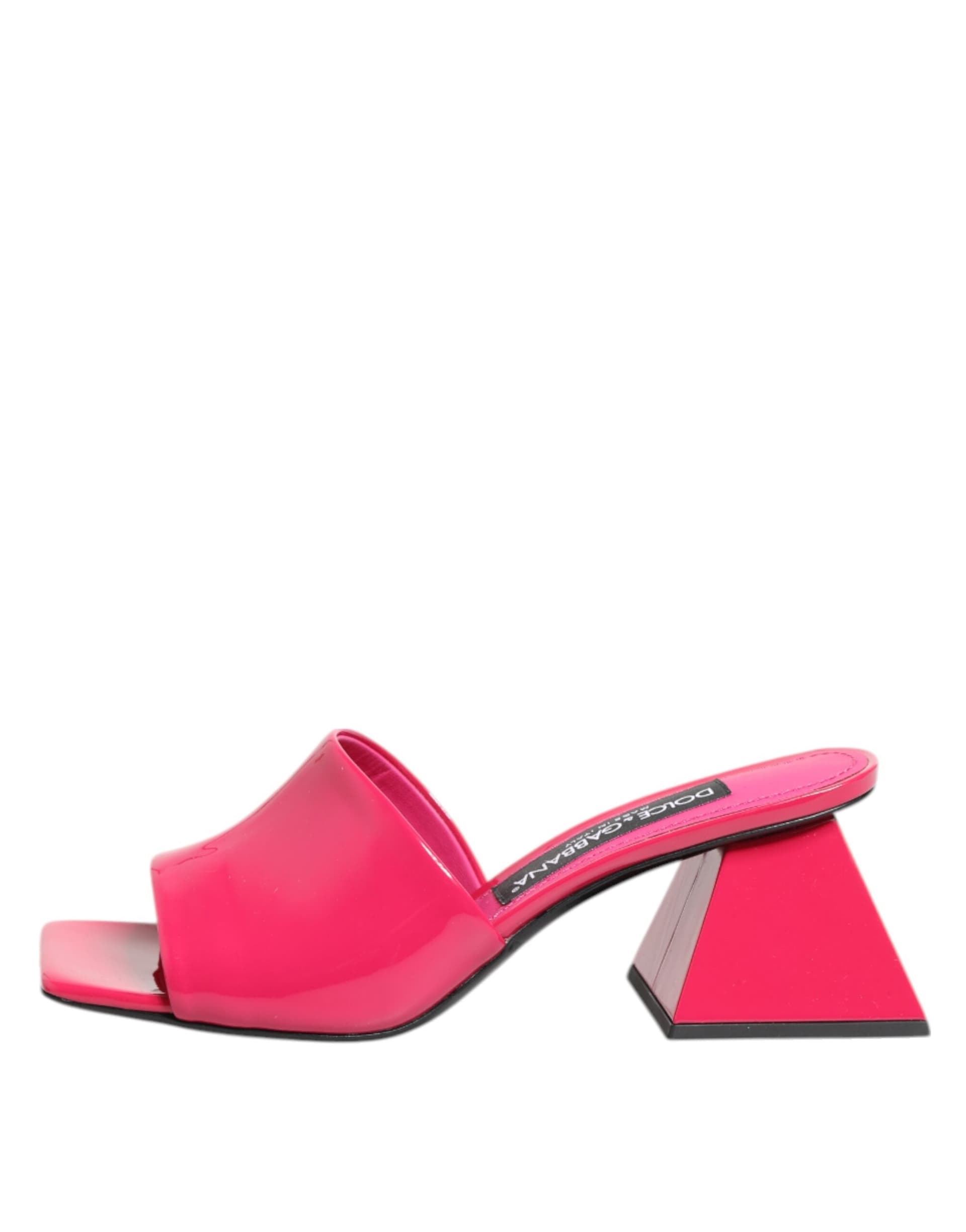 Dolce & Gabbana Pink Open Toe Block Heel Mules Sandals Shoes - 5
