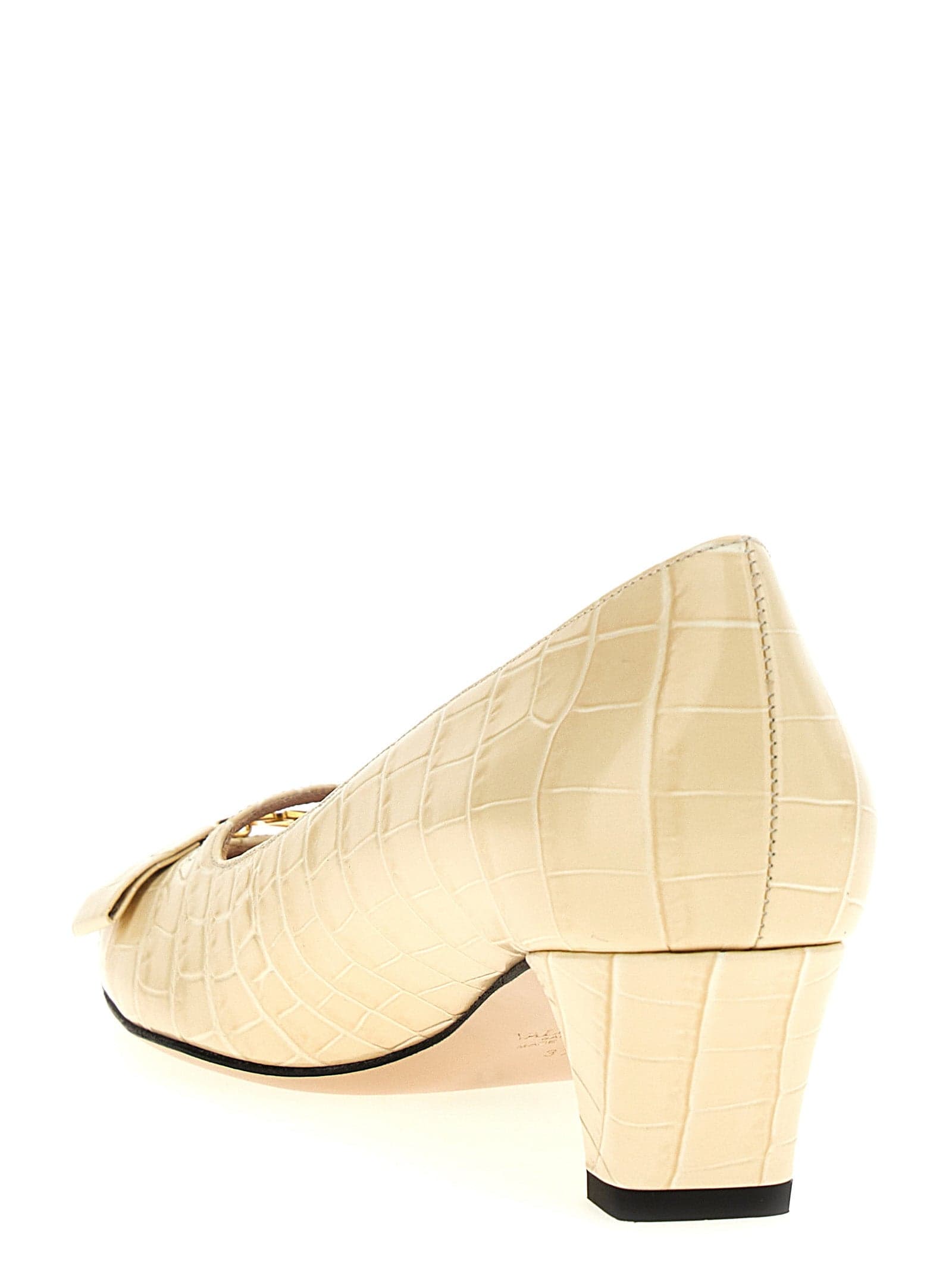 Valentino Garavani White Calfskin Mid Heel Pumps - 3