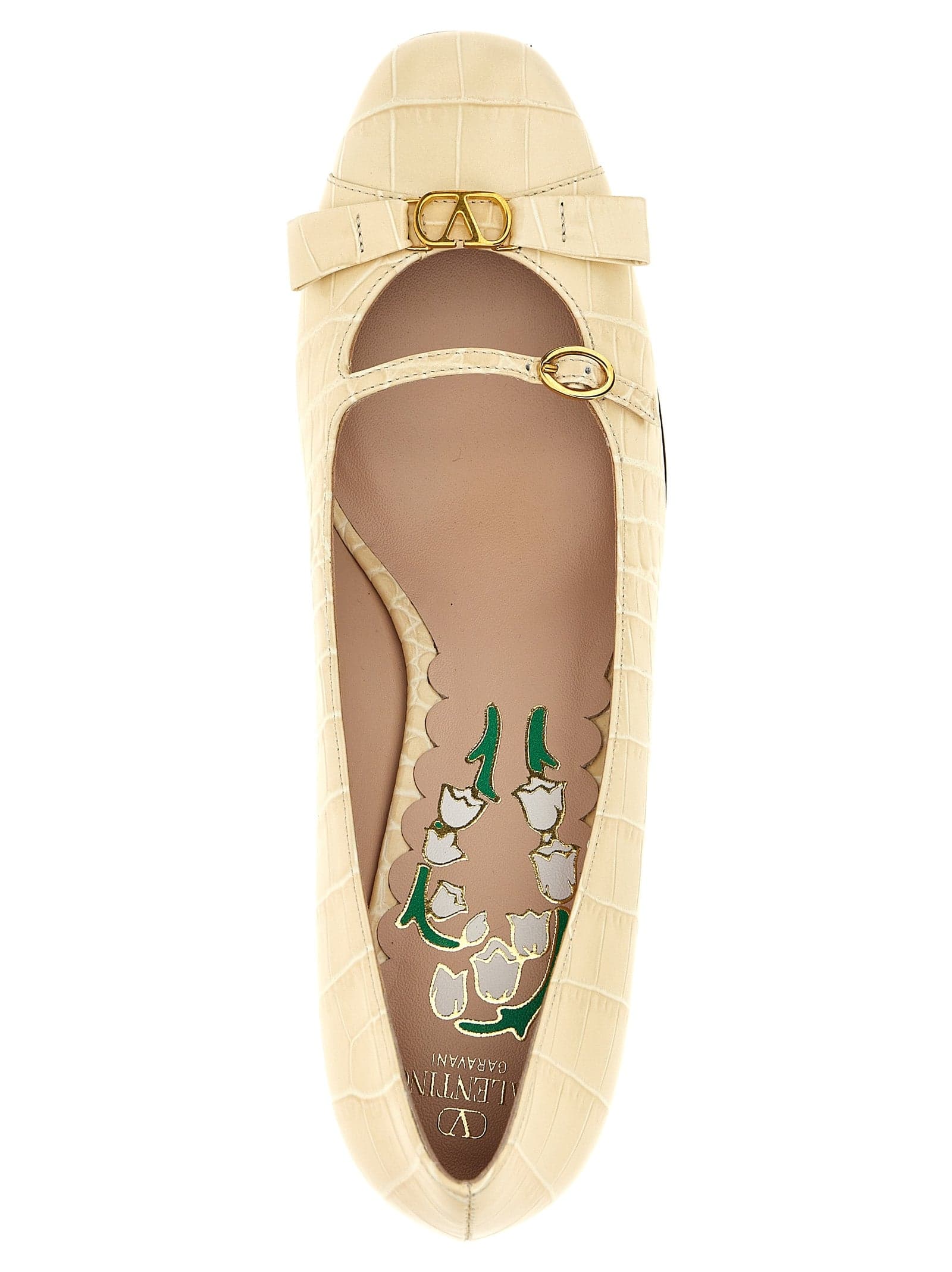 Valentino Garavani White Calfskin Mid Heel Pumps - 4