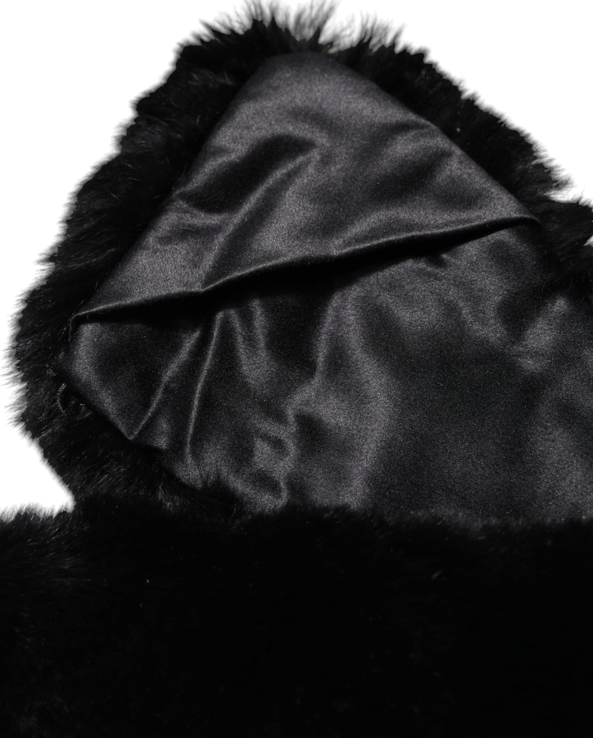 Dolce & Gabbana Black Lamb Fur Collar Women Neck Wrap Scarf - 4