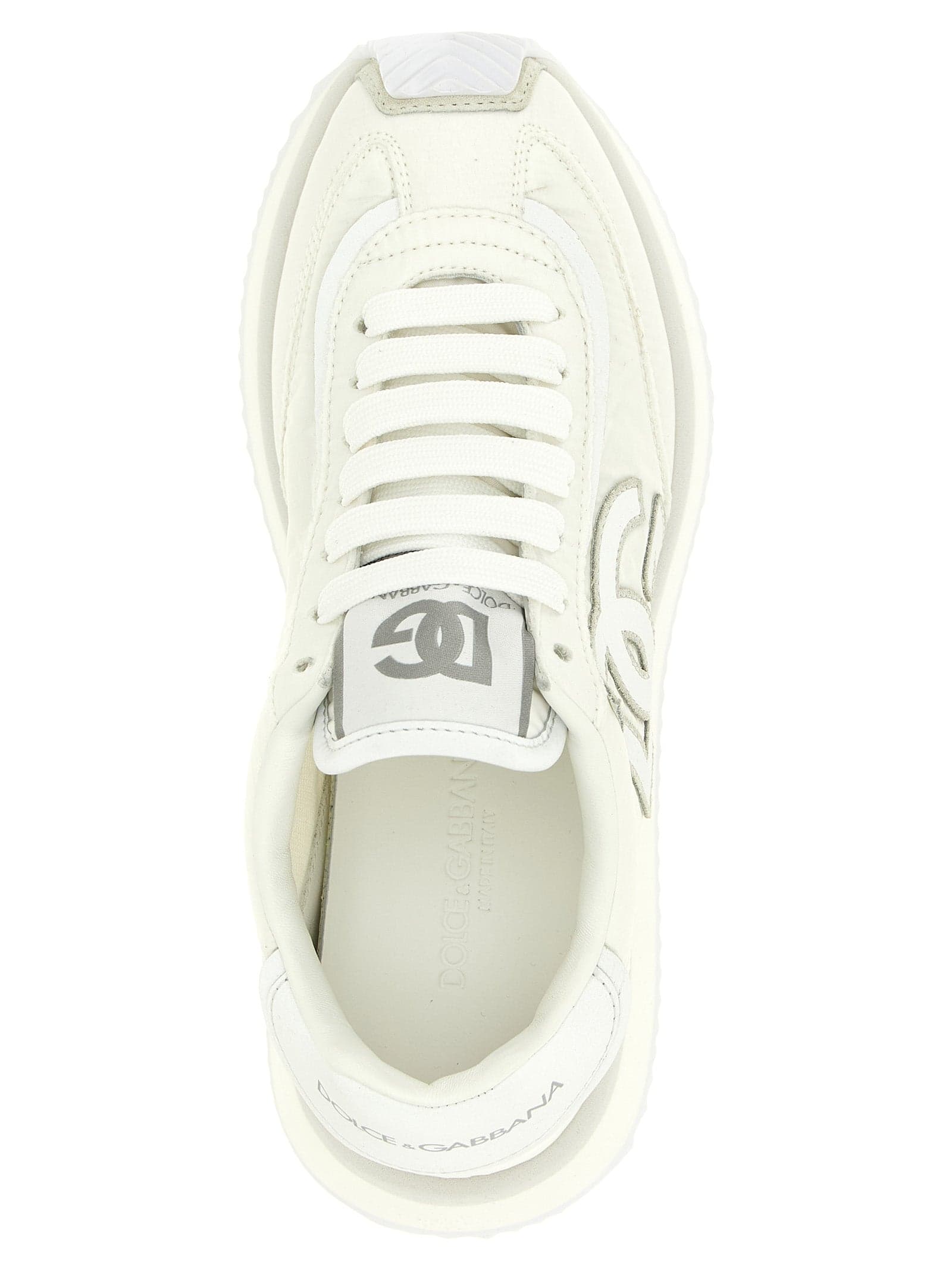 Dolce & Gabbana White Polyester Athletic Sneakers - 4