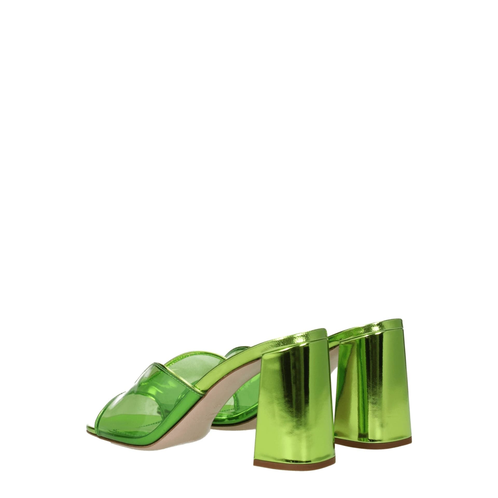 Miu Miu Green Plexiglass Platform Sandals - 4
