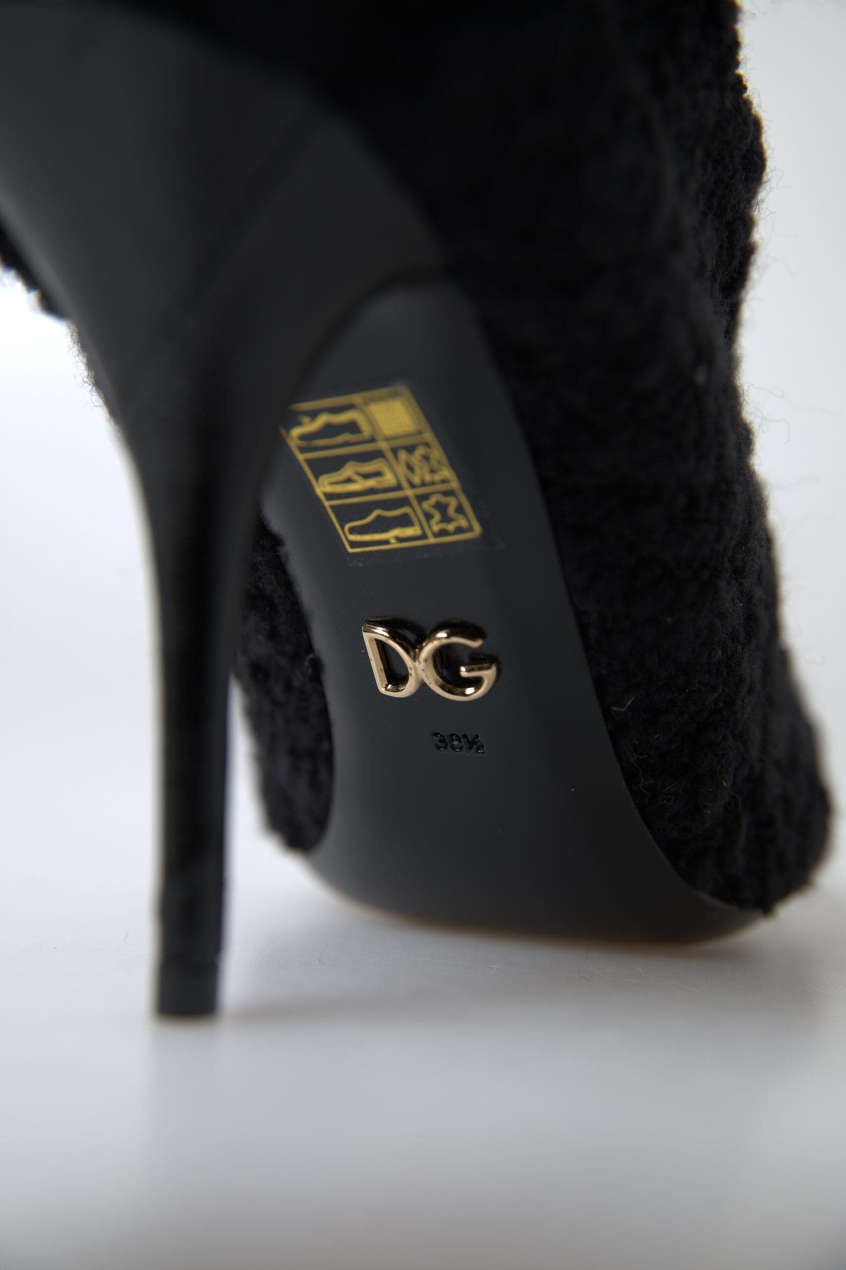 Dolce & Gabbana Black Stiletto Heels Mid Calf Boots - 4