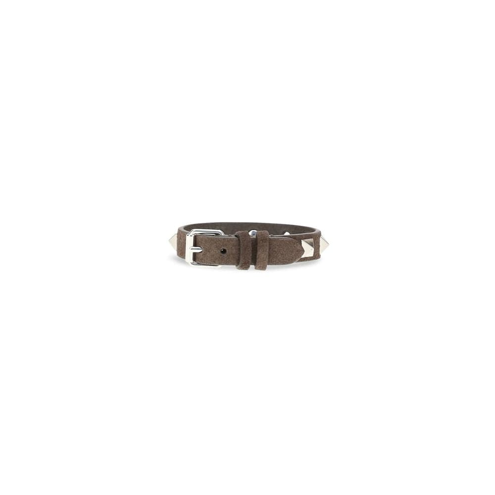 Valentino Garavani Brown Calf Leather Bos Taurus Bracelet - 2