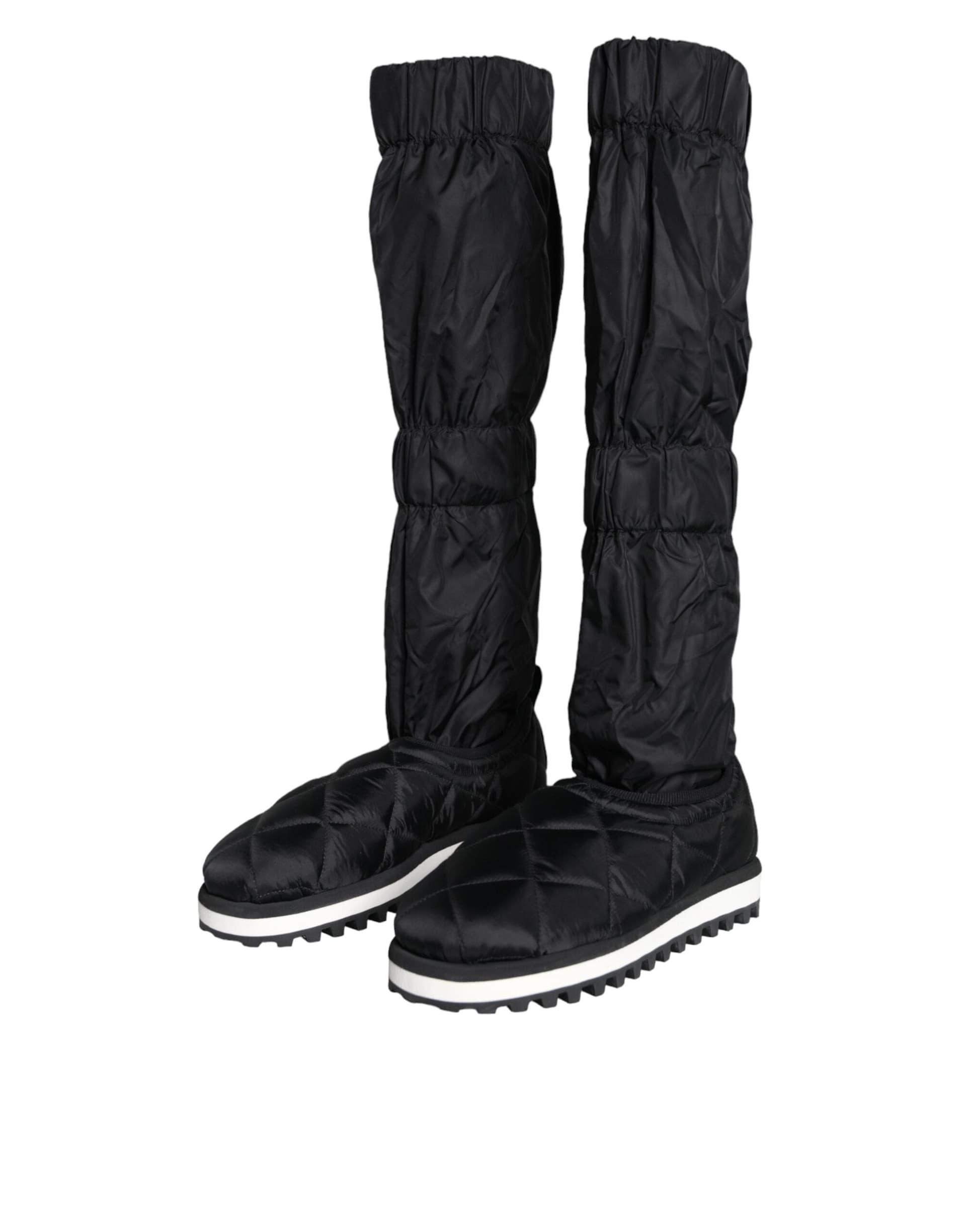 Dolce & Gabbana Black Quilted High Top Boots Sneakers Shoes - 2