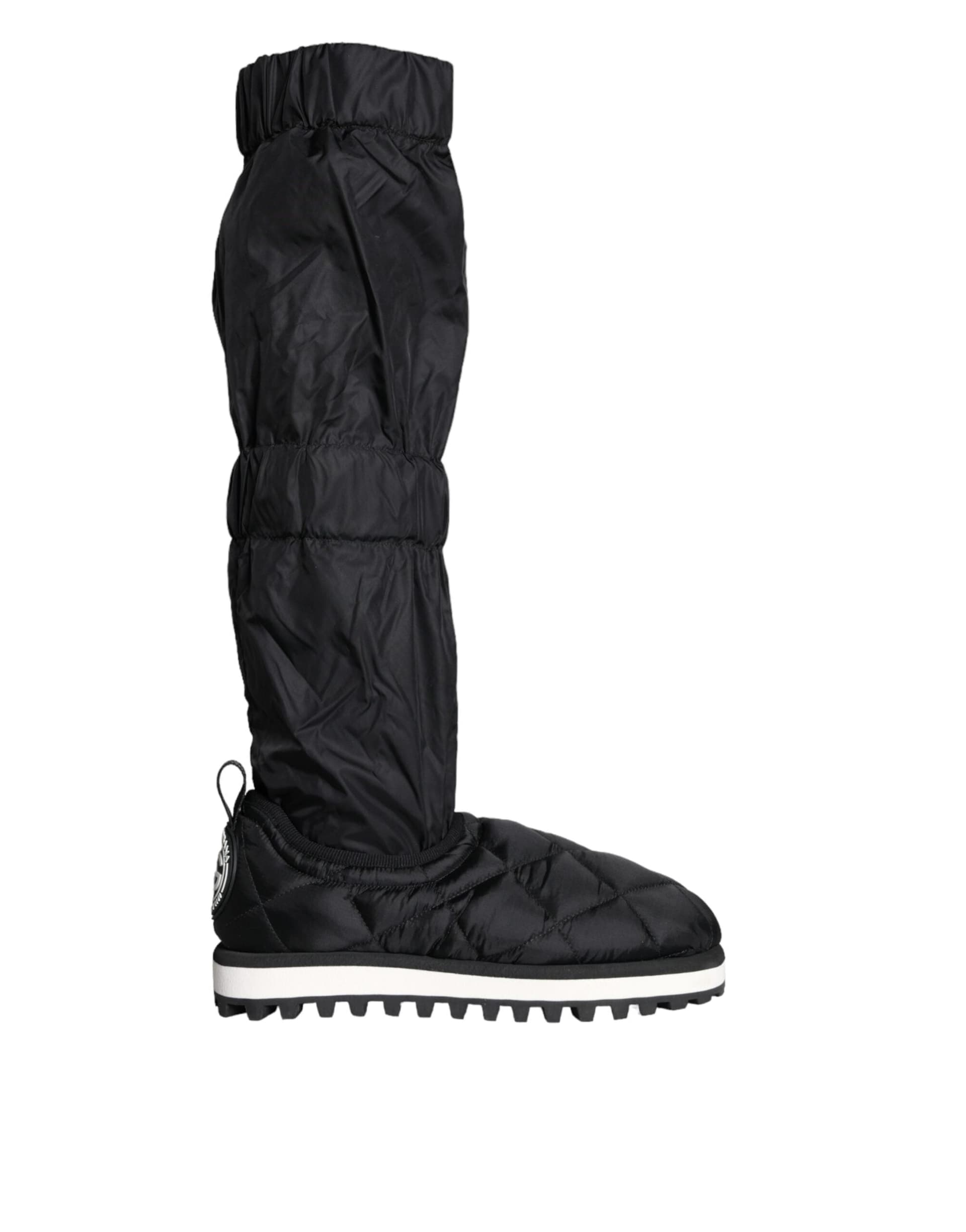 Dolce & Gabbana Black Quilted High Top Boots Sneakers Shoes - 5
