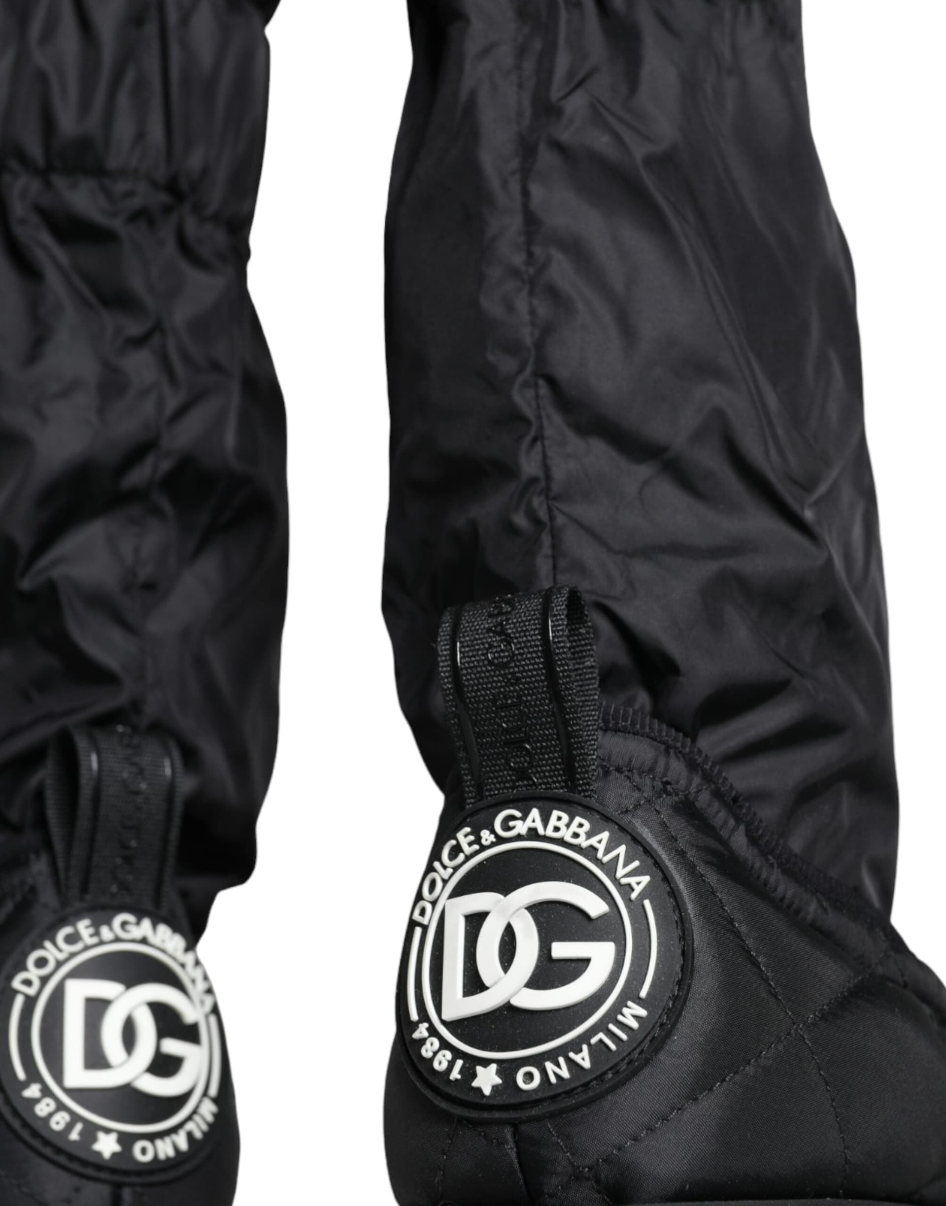 Dolce & Gabbana Black Quilted High Top Boots Sneakers Shoes - 7