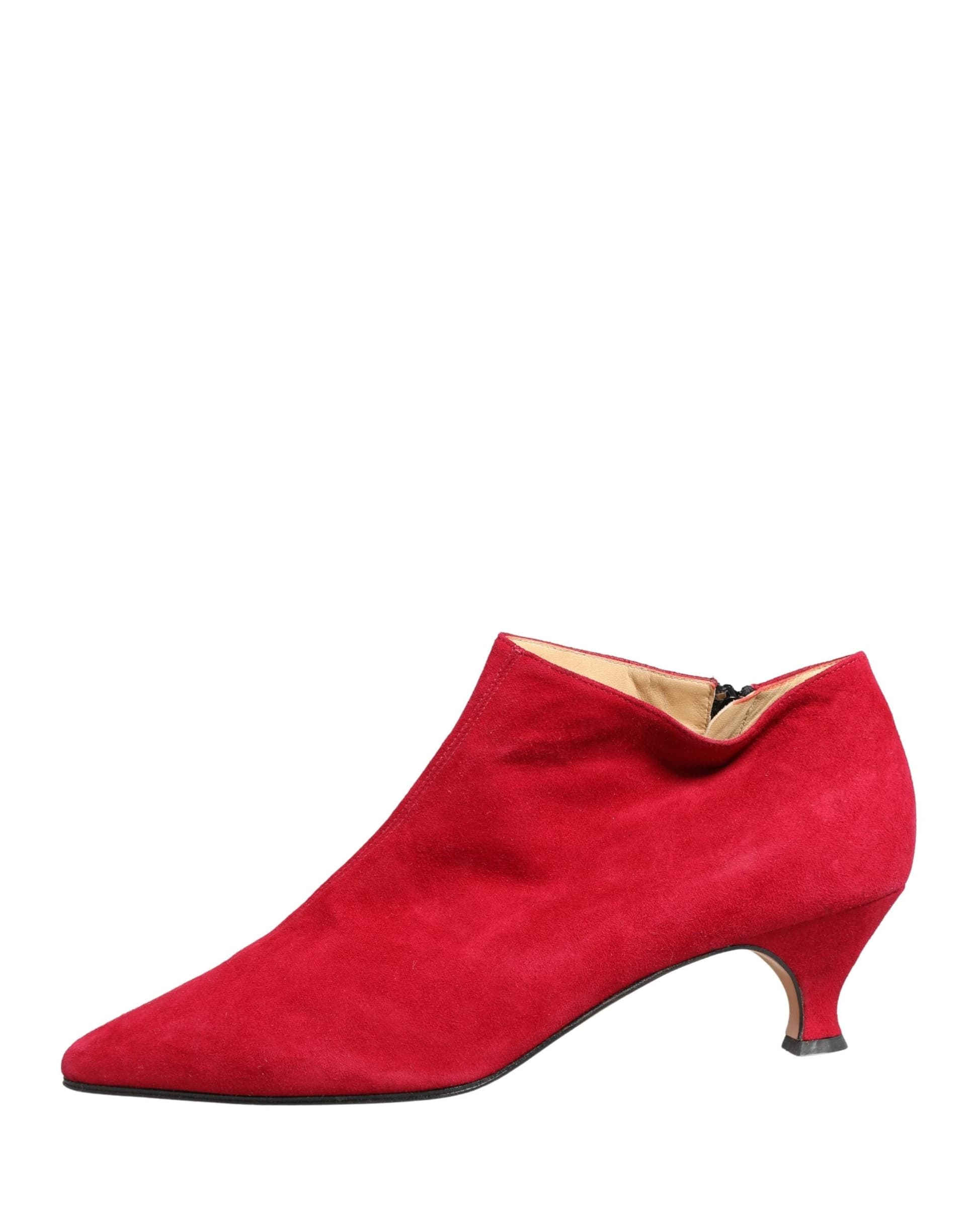 Dolce & Gabbana Red Suede Ankle Boots Shoes - 5