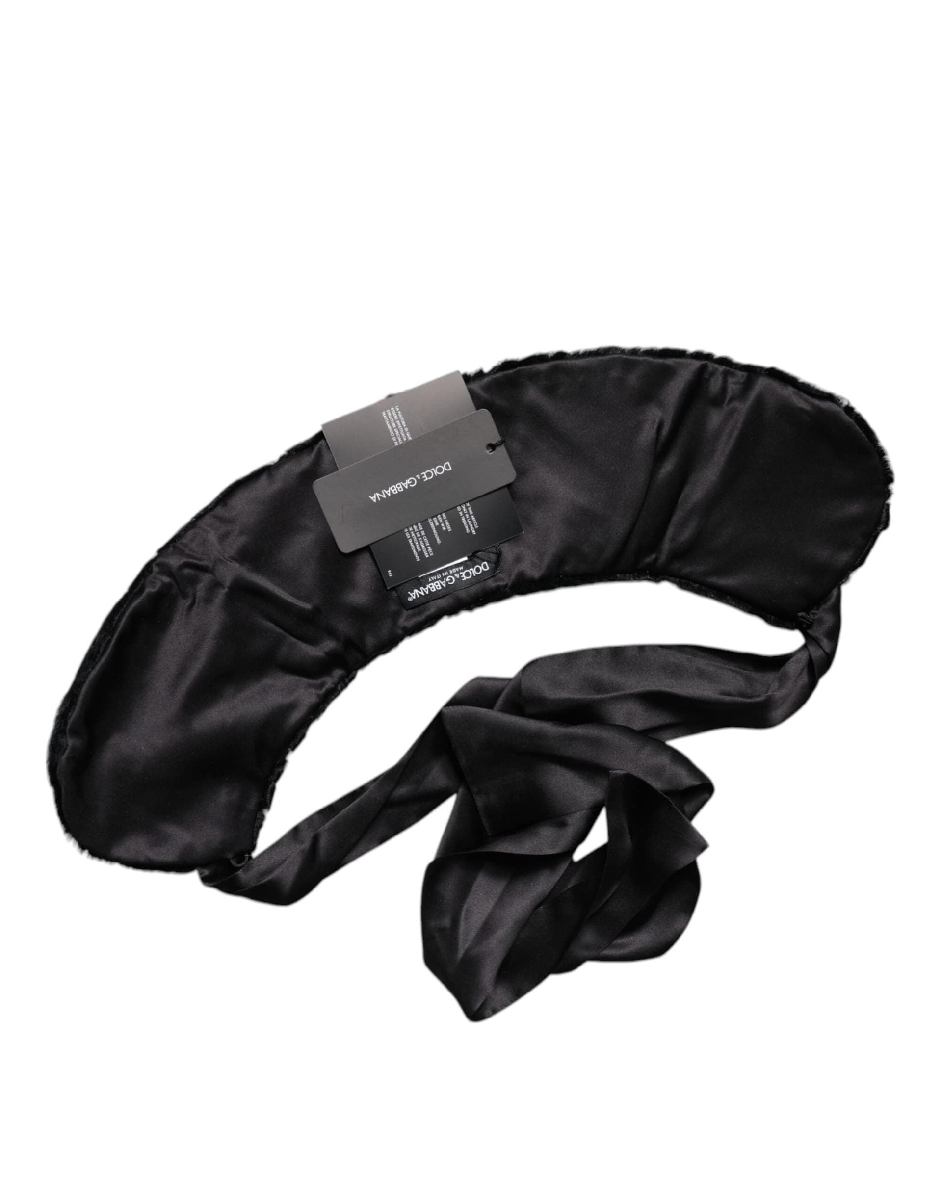 Dolce & Gabbana Black Lamb Fur Women Neck Warmer Winter Scarf - 2