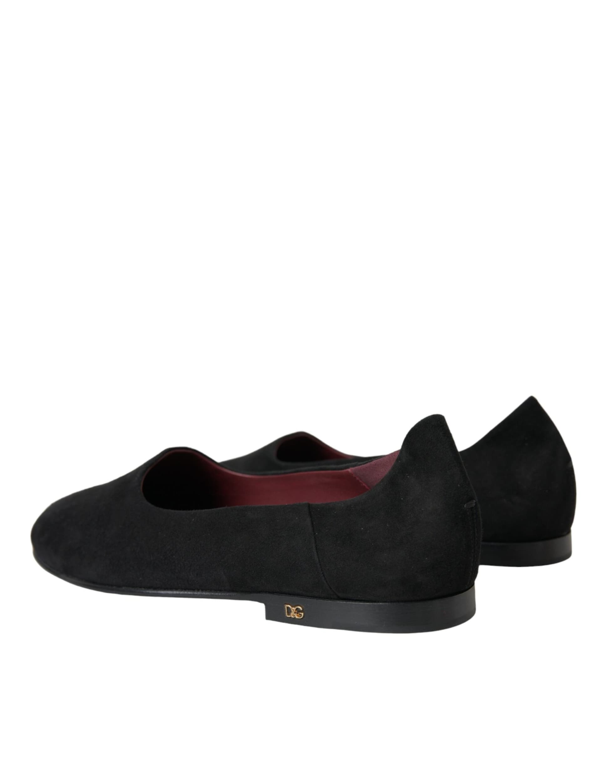 Dolce & Gabbana Black Suede Loafers Formal Dress Slip On Shoes - 3
