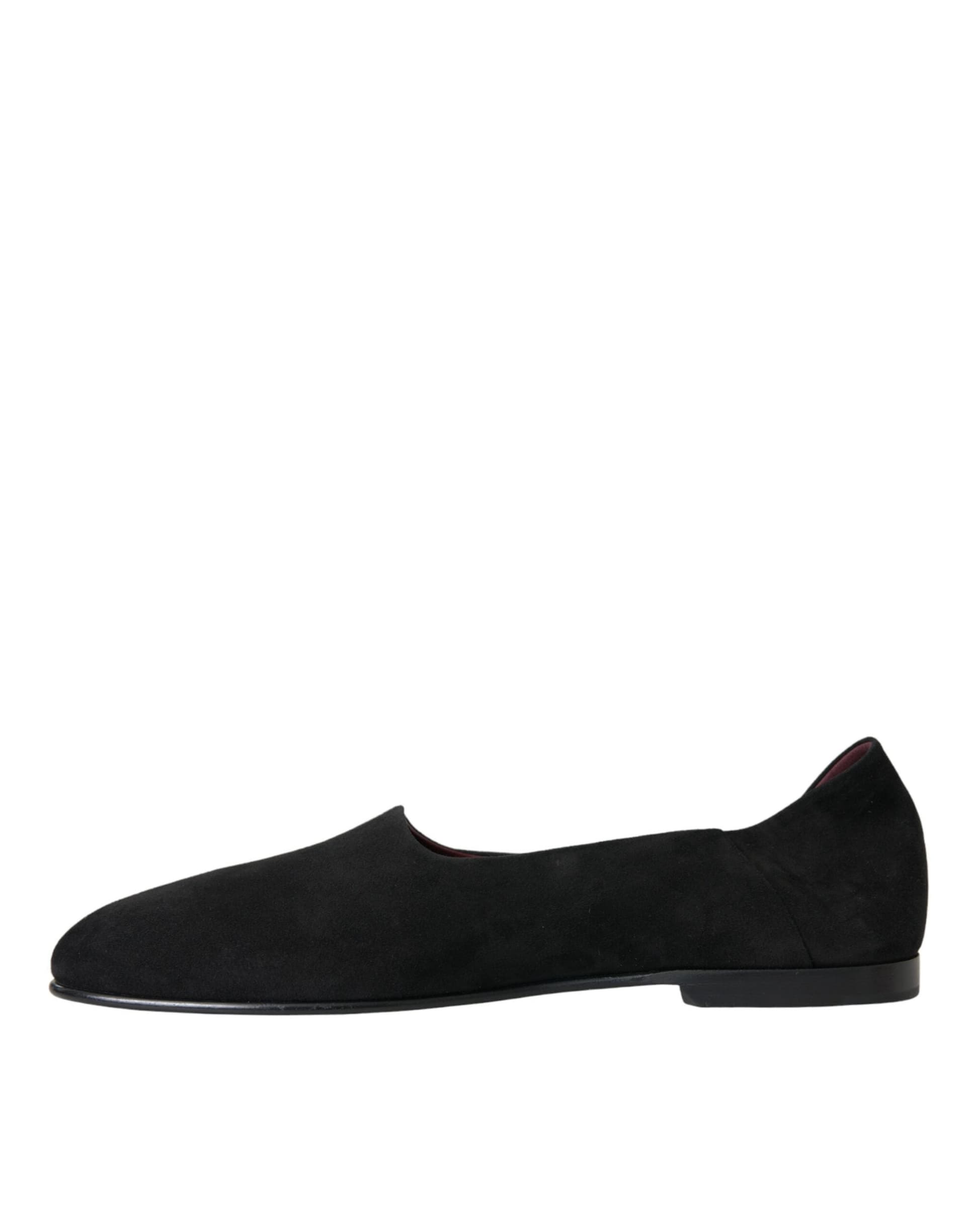 Dolce & Gabbana Black Suede Loafers Formal Dress Slip On Shoes - 4