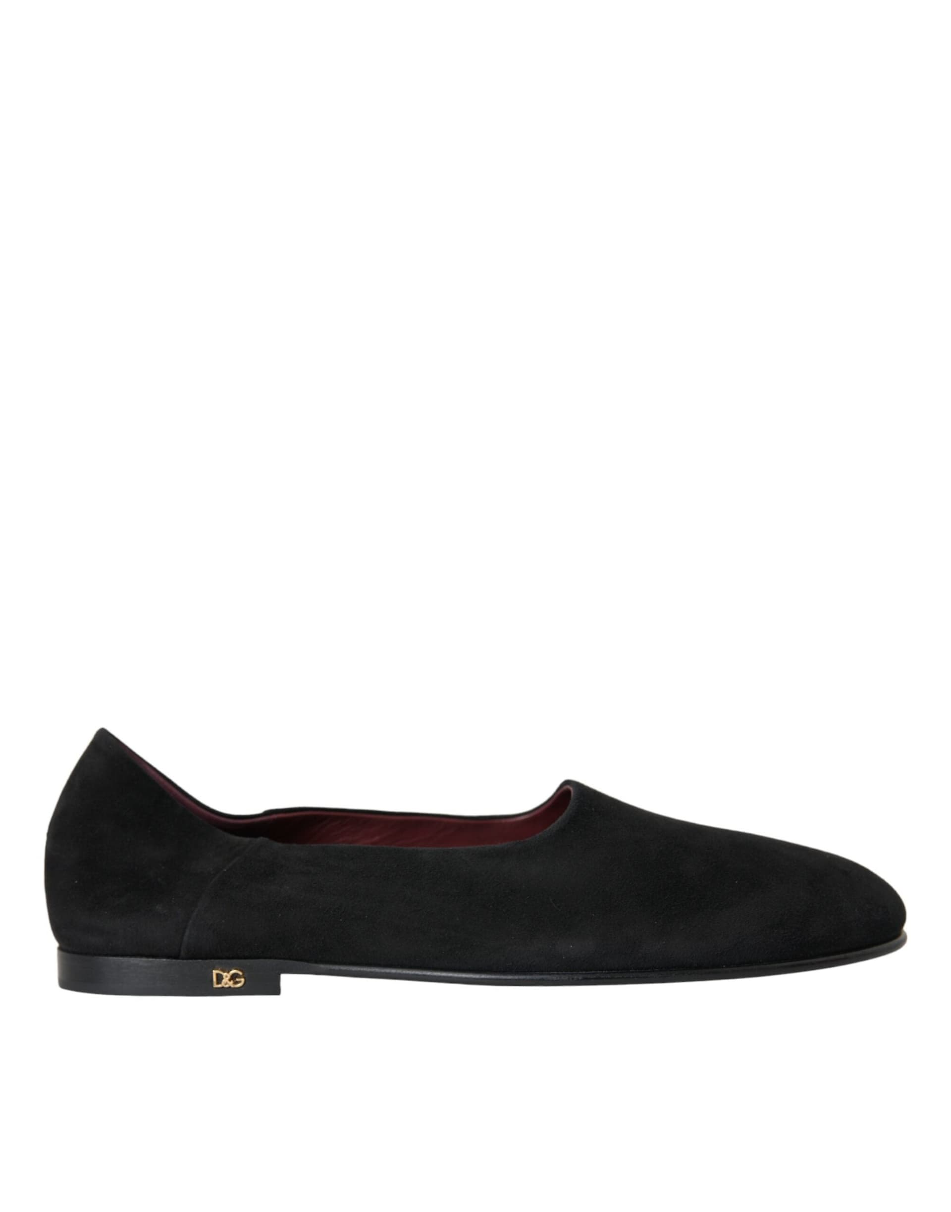 Dolce & Gabbana Black Suede Loafers Formal Dress Slip On Shoes - 5