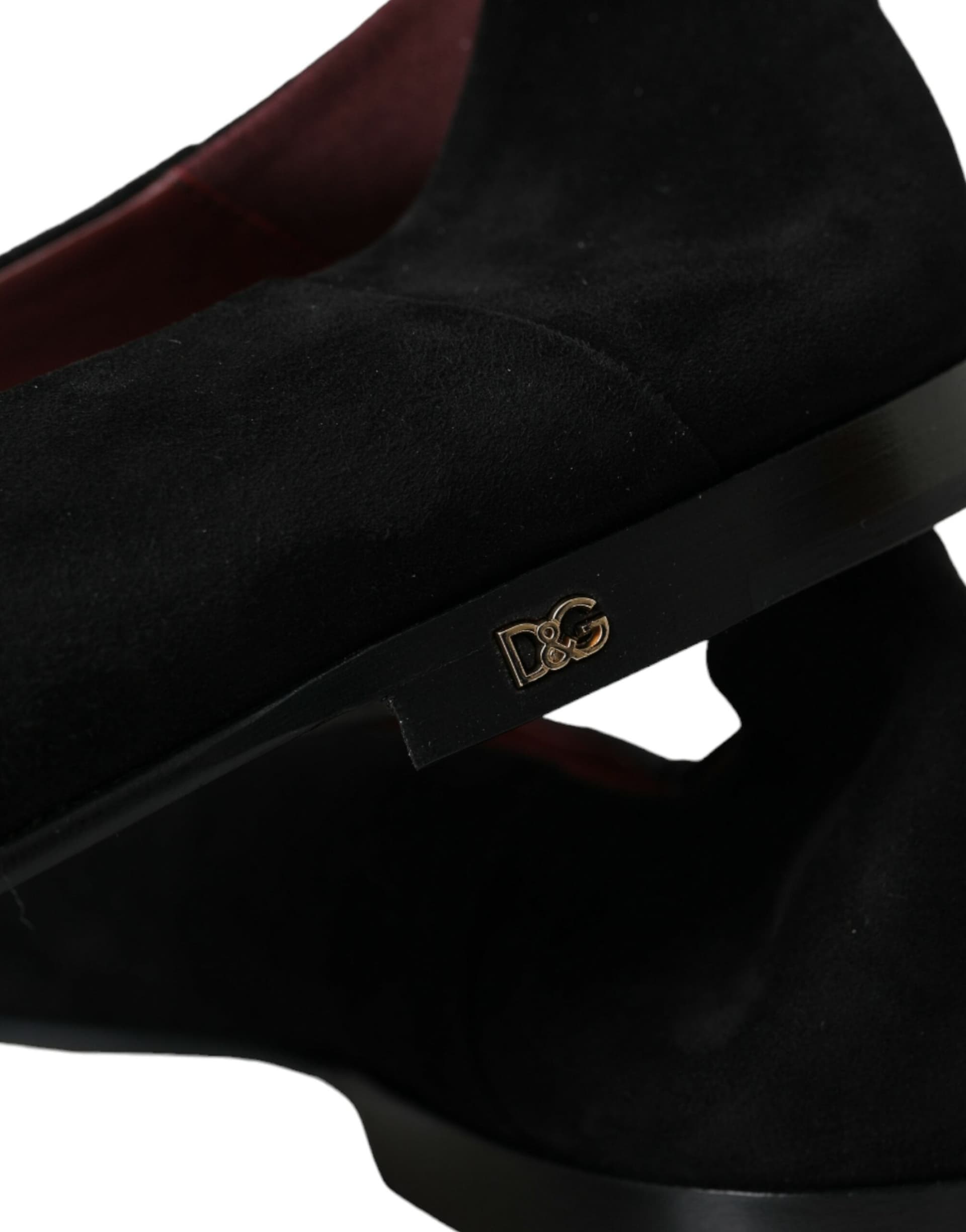 Dolce & Gabbana Black Suede Loafers Formal Dress Slip On Shoes - 7