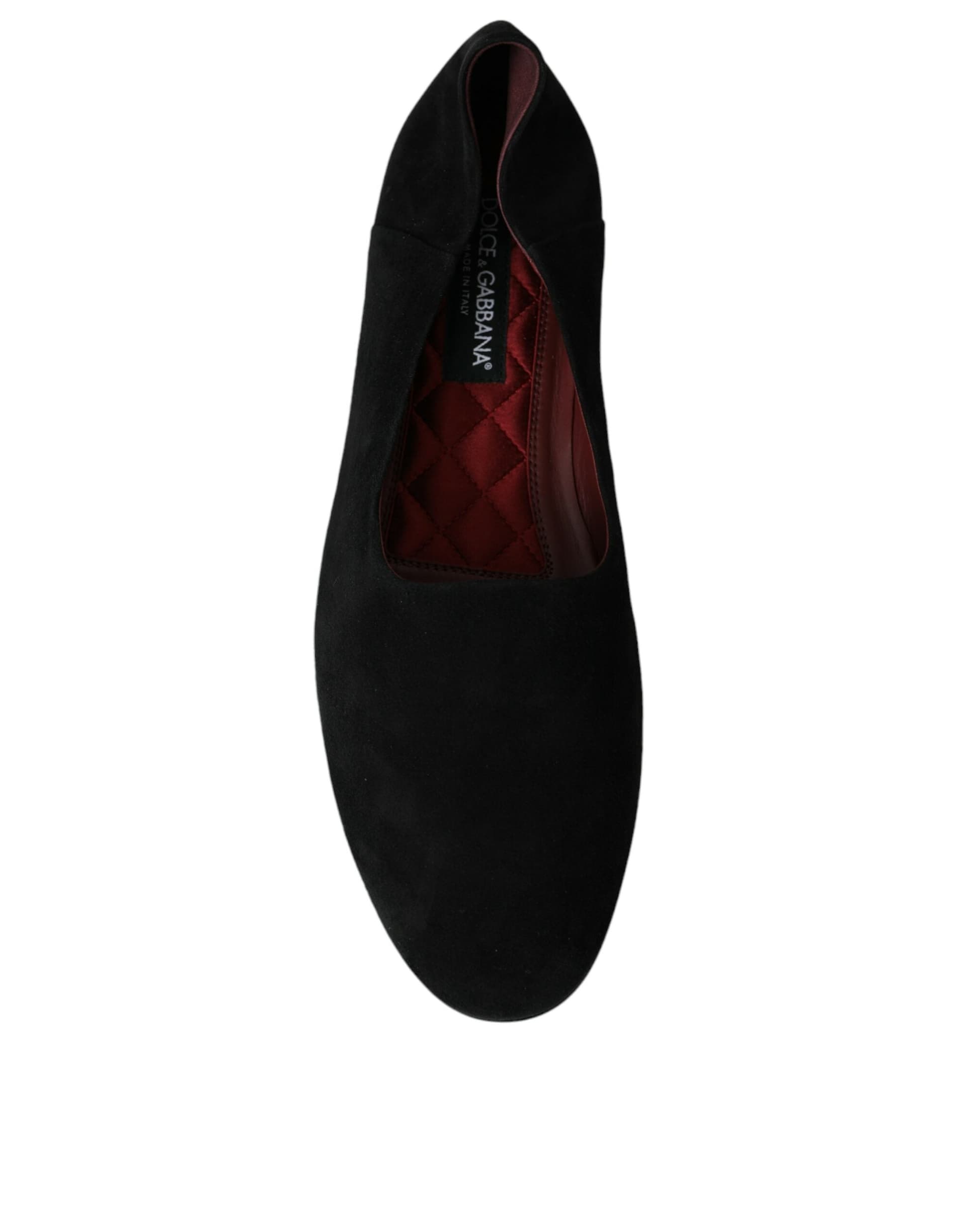 Dolce & Gabbana Black Suede Loafers Formal Dress Slip On Shoes - 8
