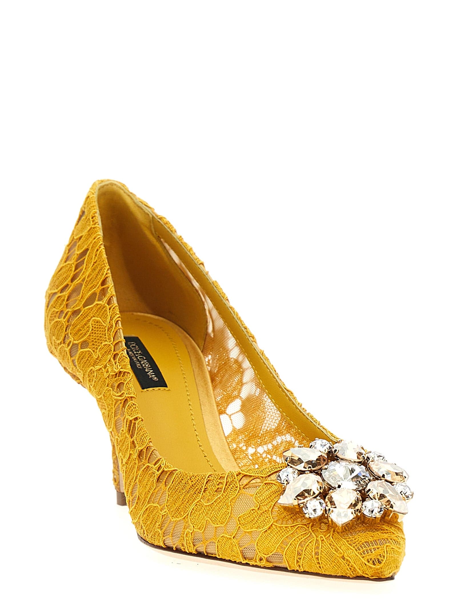 Dolce & Gabbana Bicolor Viscose Mid Heel Pumps - 2