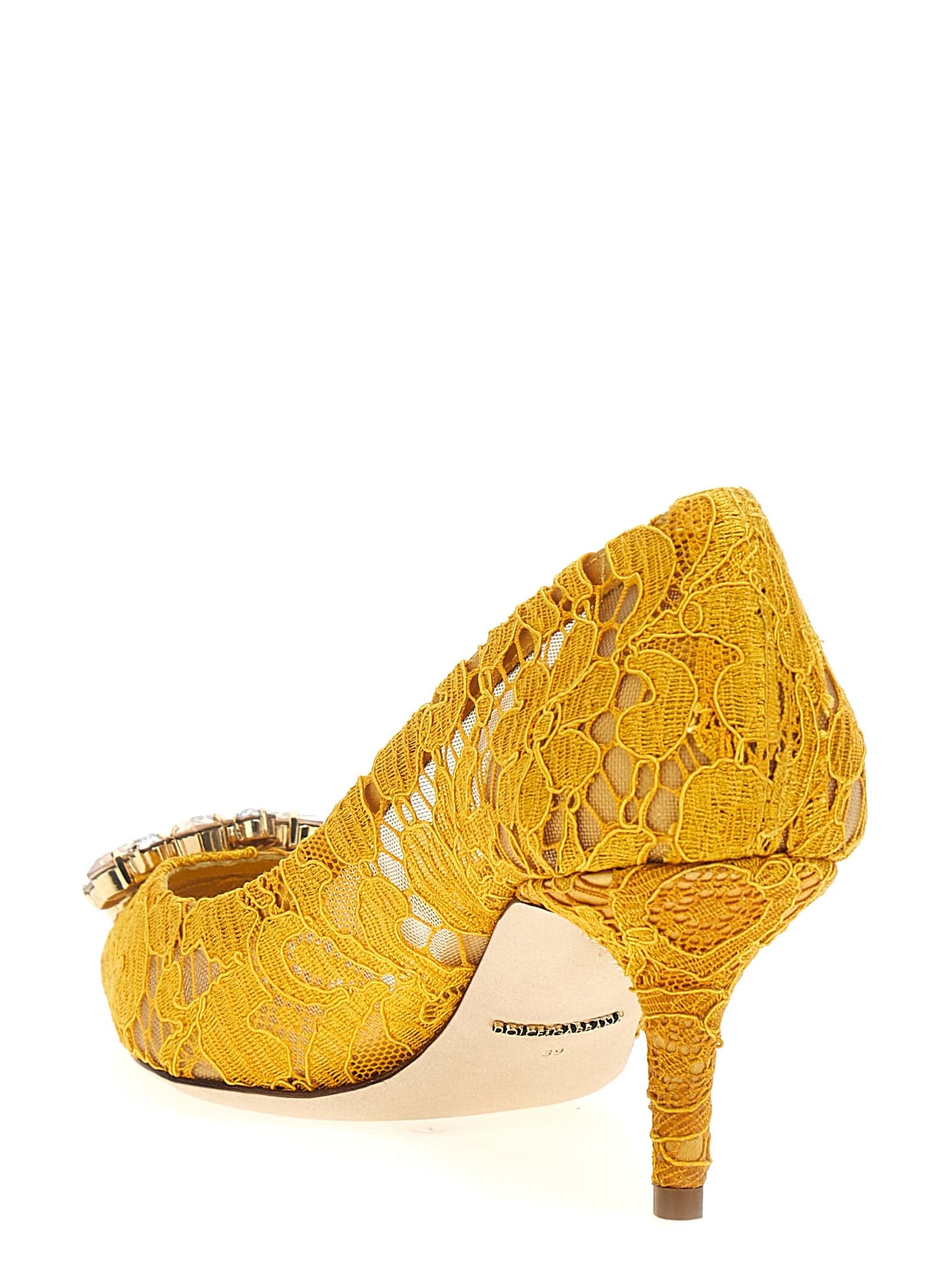 Dolce & Gabbana Bicolor Viscose Mid Heel Pumps - 3