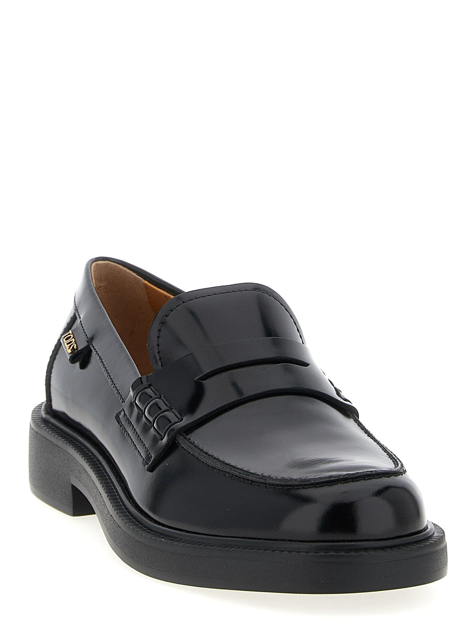 Tod's Black Calfskin Slip-On Loafers - 2