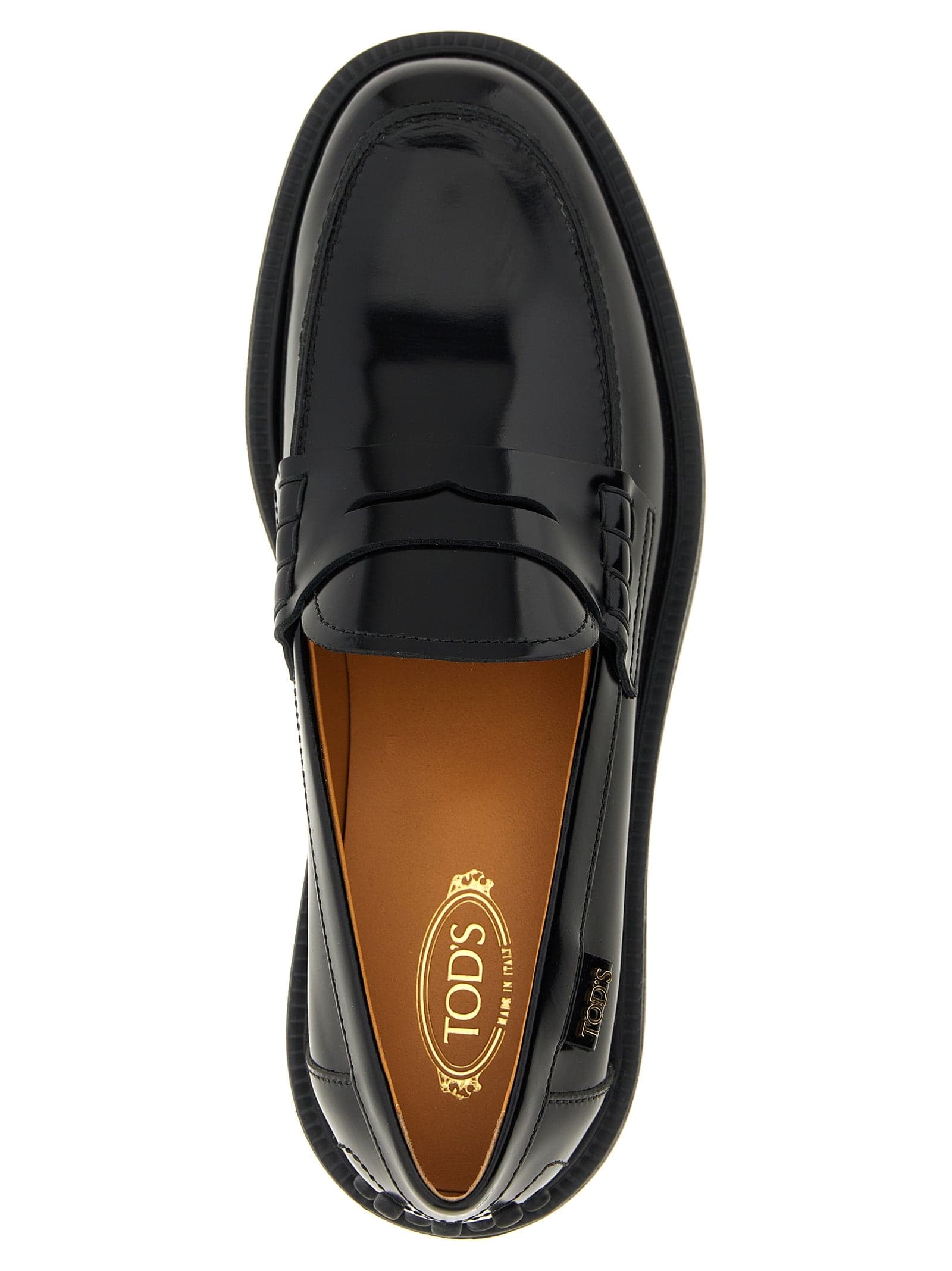 Tod's Black Calfskin Slip-On Loafers - 4