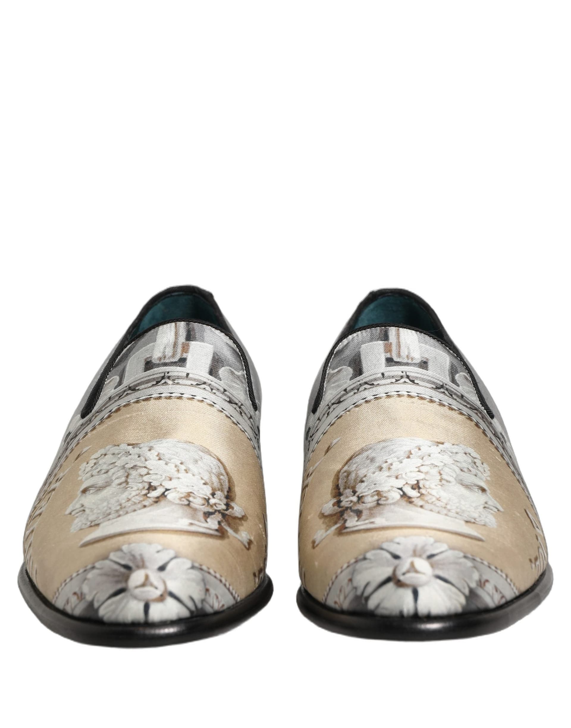 Dolce & Gabbana Multicolor Roman Slip On Dress Loafers Shoes - 2