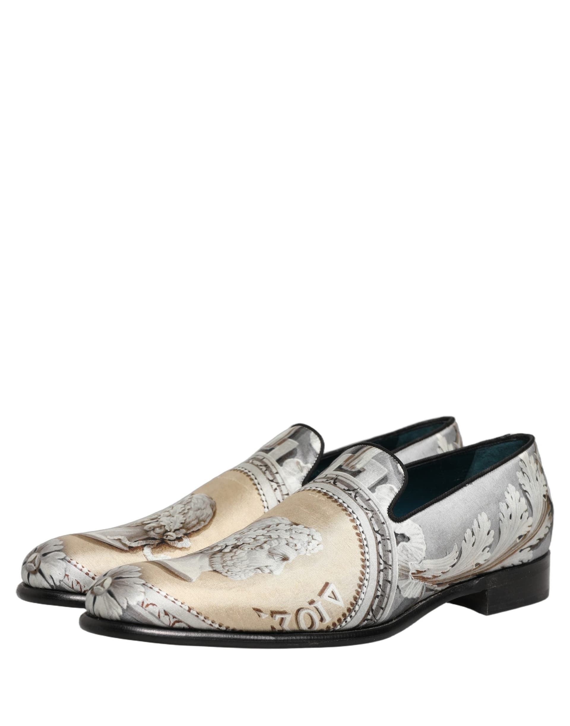 Dolce & Gabbana Multicolor Roman Slip On Dress Loafers Shoes - 4