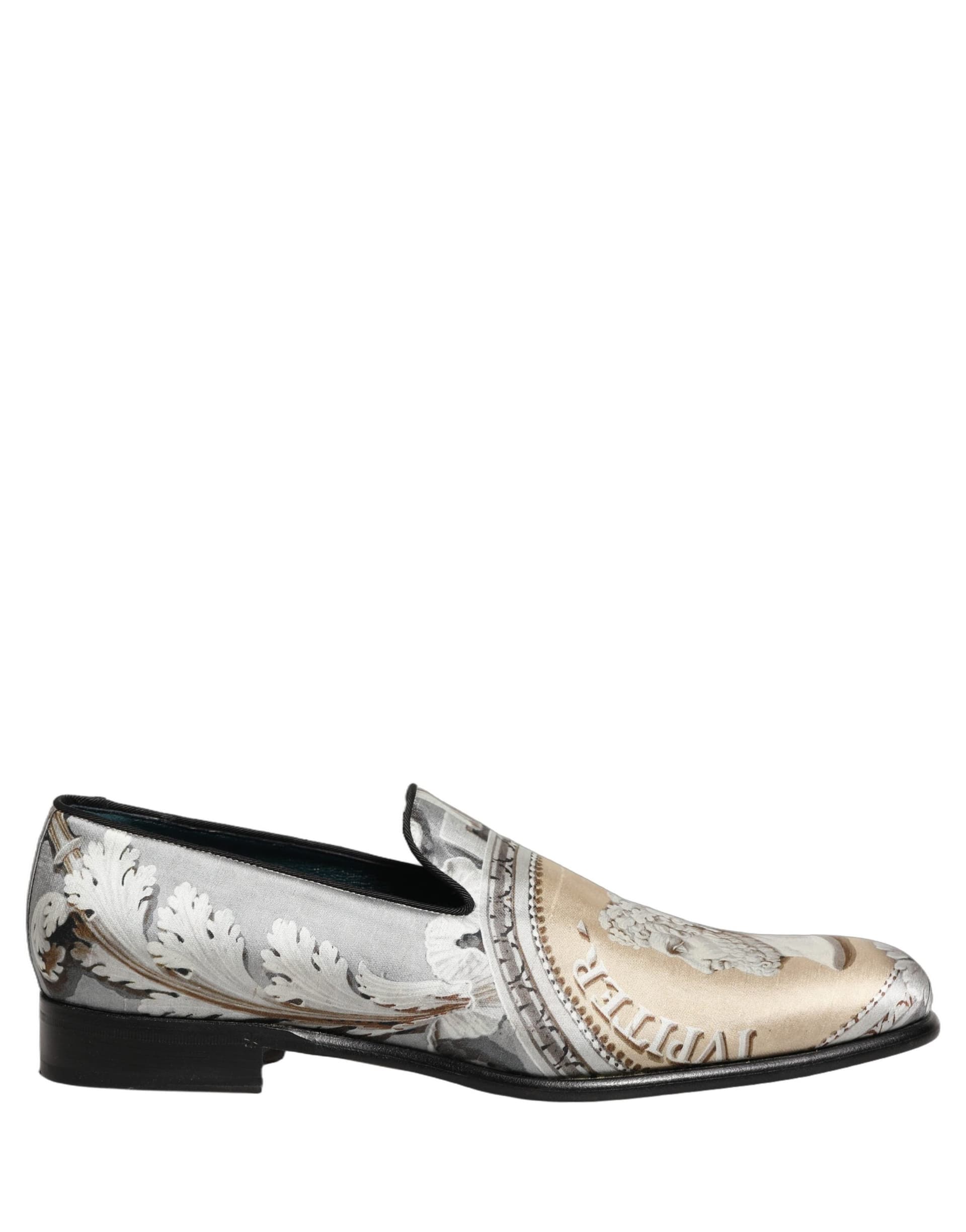 Dolce & Gabbana Multicolor Roman Slip On Dress Loafers Shoes - 8