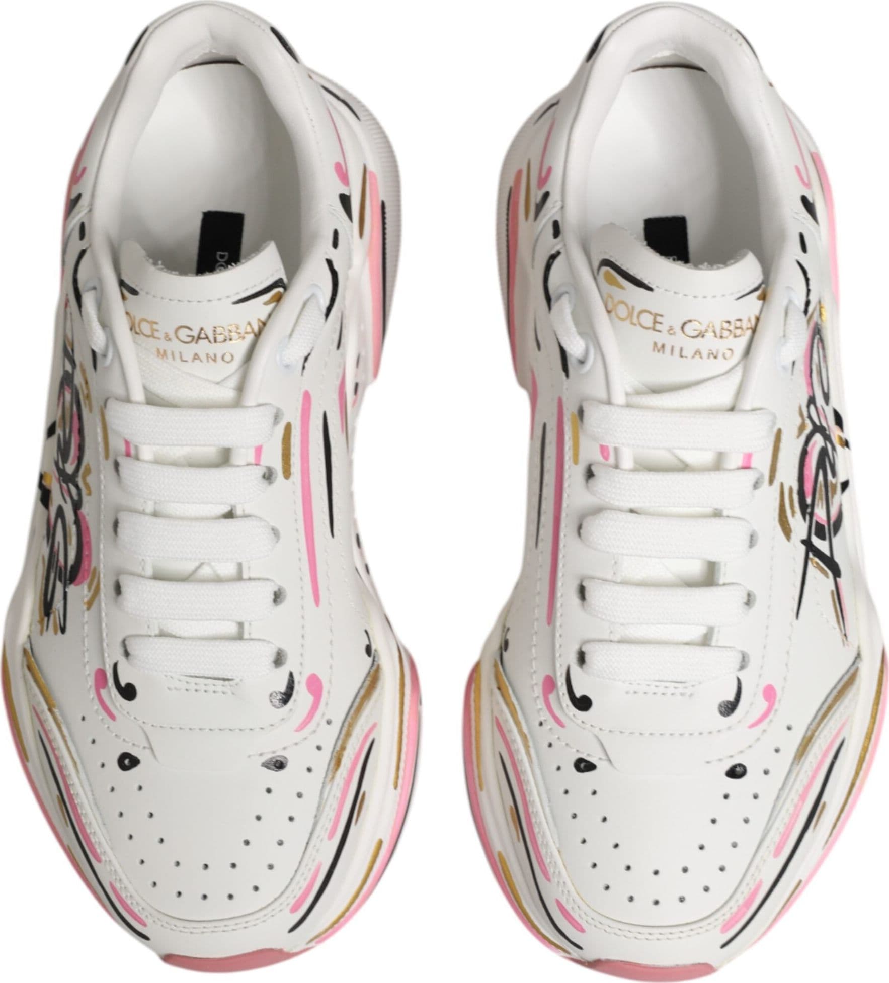 Dolce & Gabbana Multicolor Hand Painted DAYMASTER Sneaker Shoes - 2