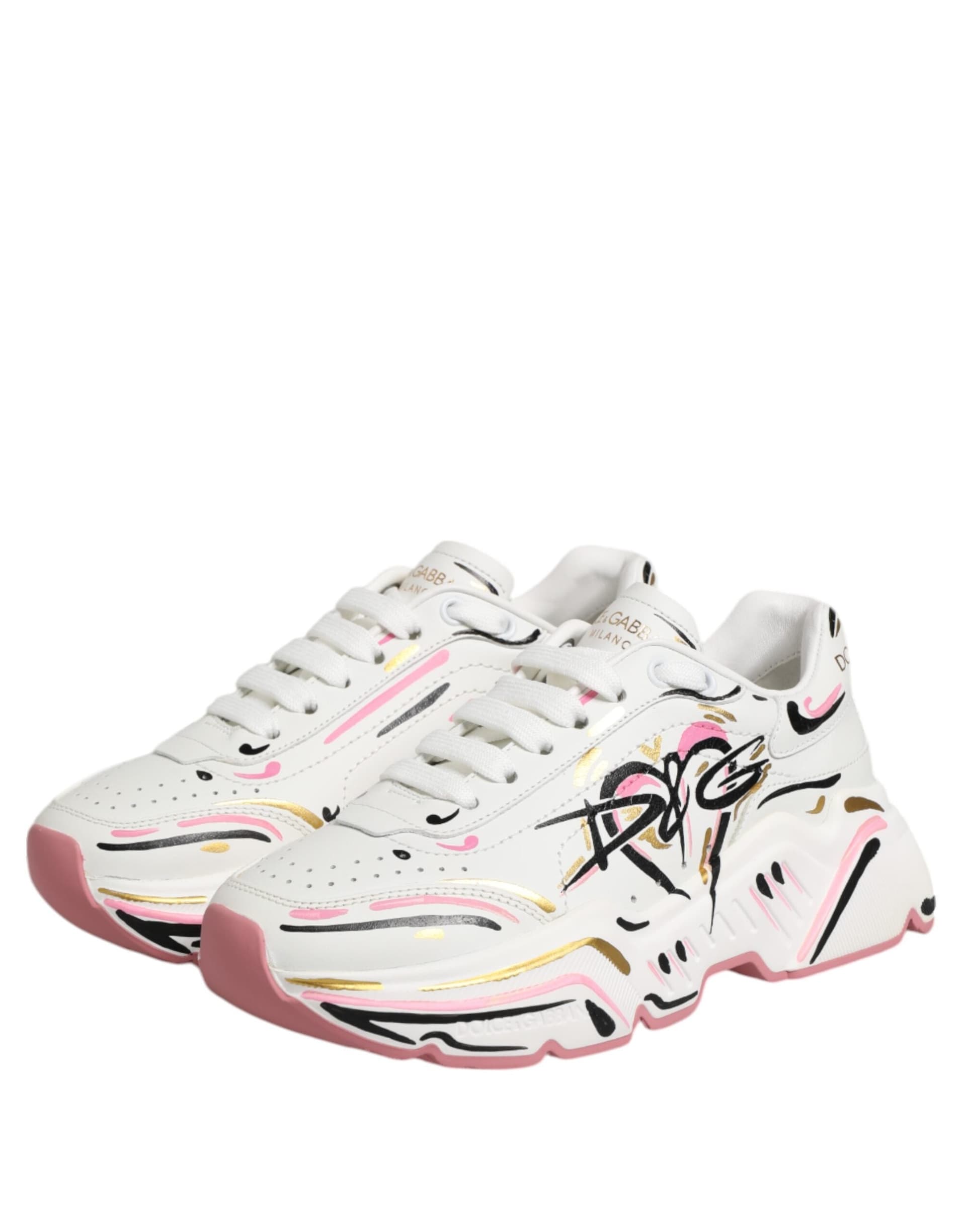 Dolce & Gabbana Multicolor Hand Painted DAYMASTER Sneaker Shoes - 3